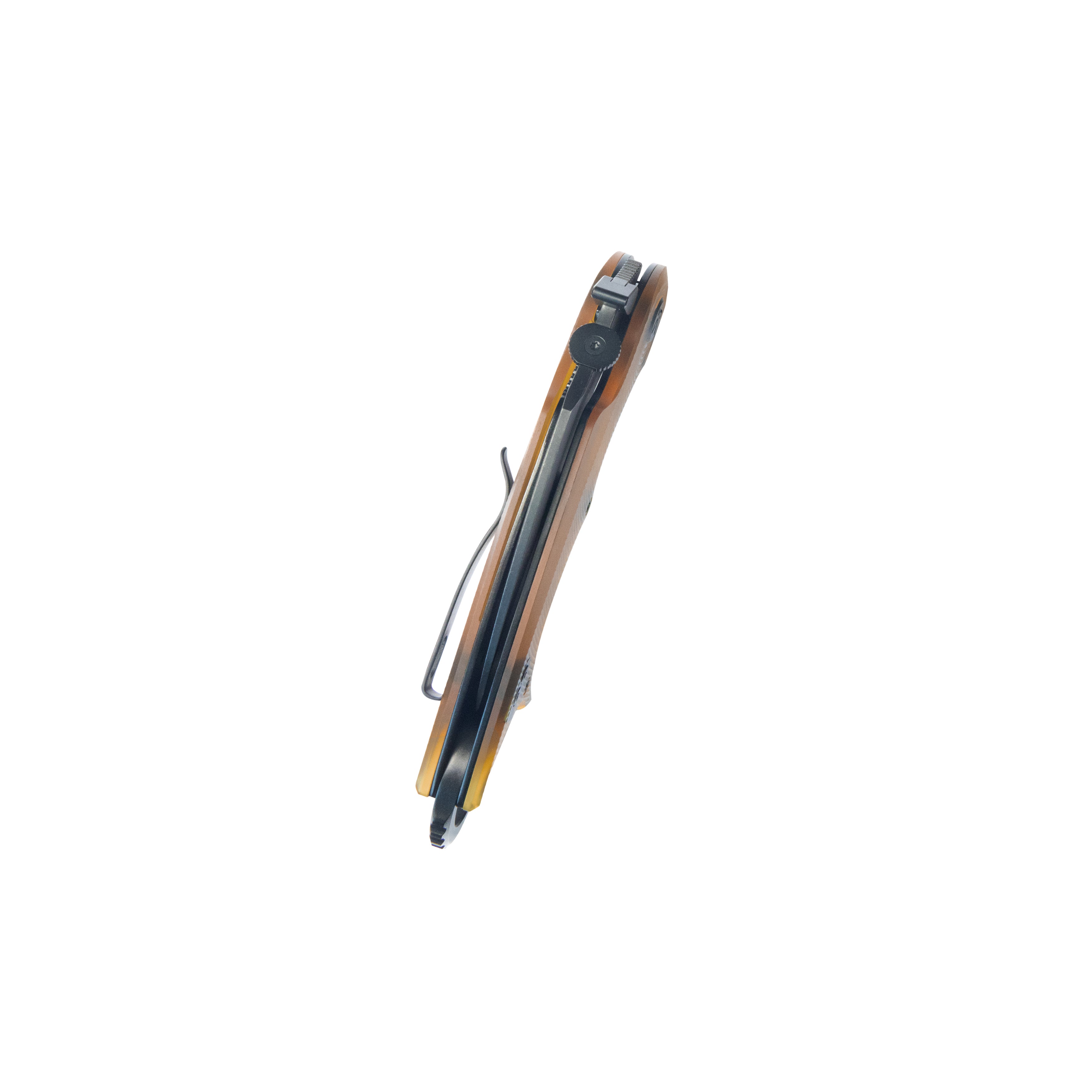 Kubey Rogue Pikal Karambit Folding Knife Ultem Handle 2.91" Blackwash 14C28N Blade KU298H