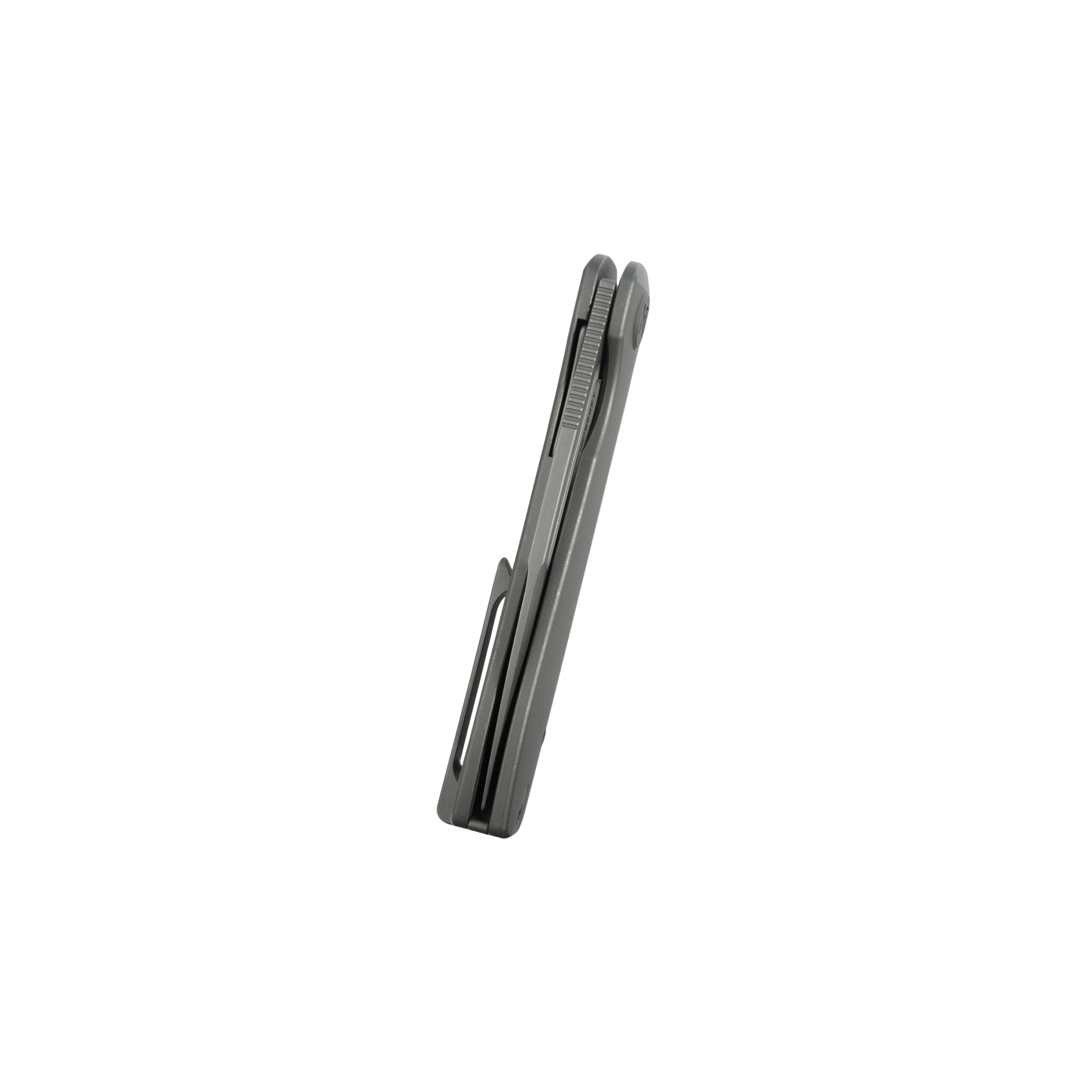 Kubey Supercell Pocket Knife Darkblast Titanium Handle 3.46" Darkblast 14C28N Blade KU353C