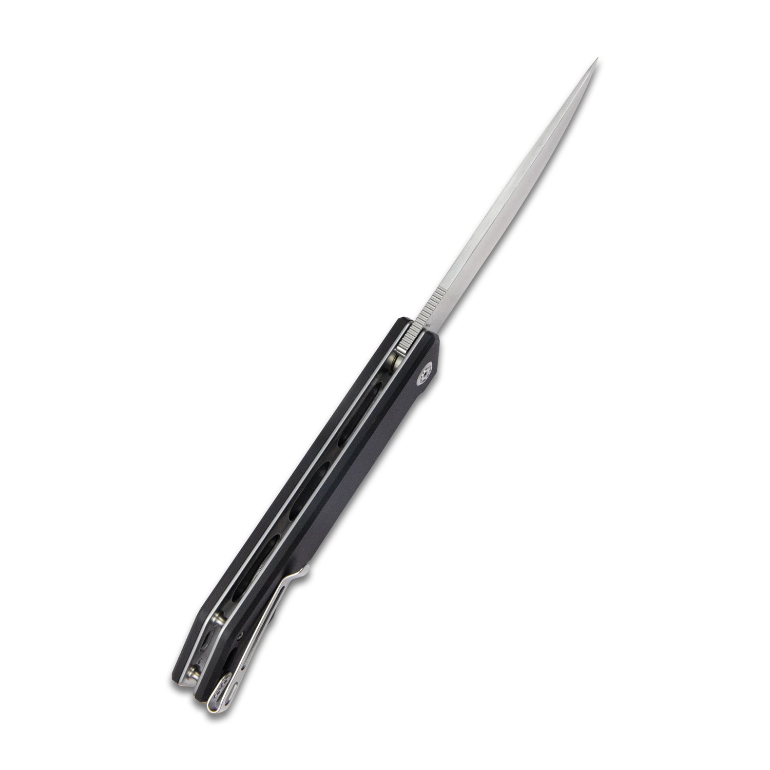 Pylades Liner Lock Flipper Folding Knife Black G10 Handle 4.65" Satin AUS-10 KU253A