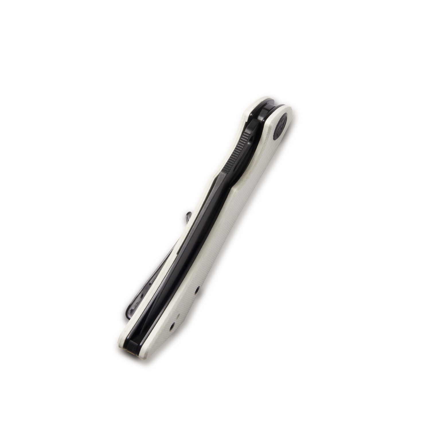 Raven Liner Lock Flipper Knife Ivory G10 Handle 3.5" Dark Stonewashed AUS-10 KB245F