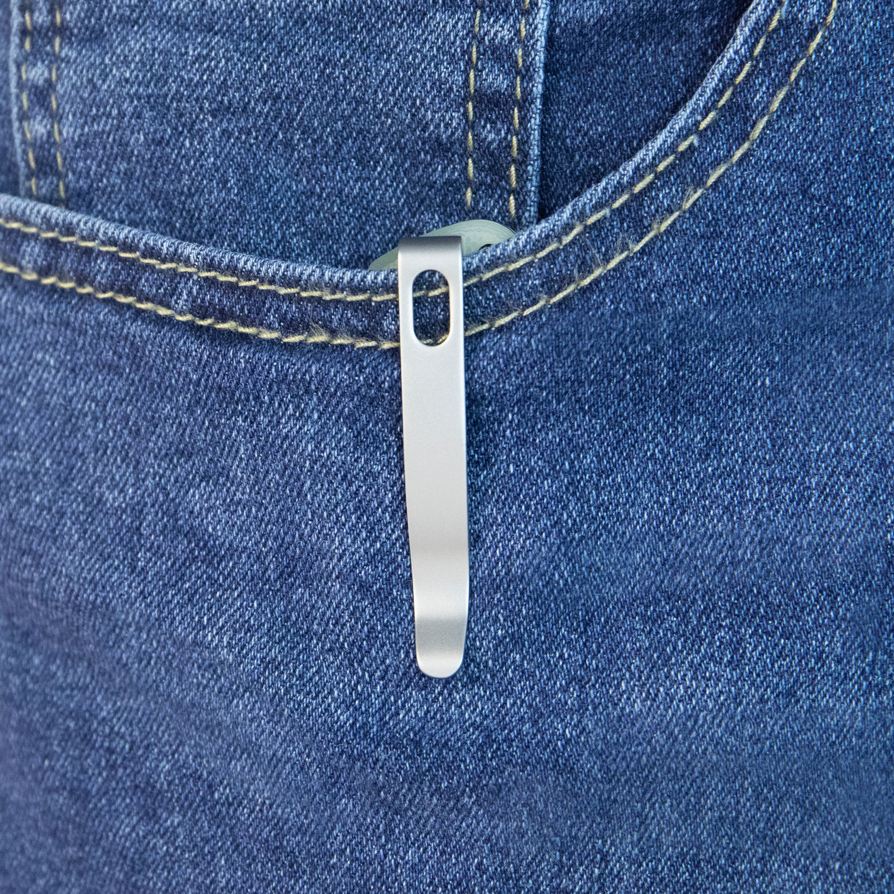 Doris Liner Lock Front Flipper Folding Knife Jade G10 Handle 3.27" Satin Finish 14C28N KU324F