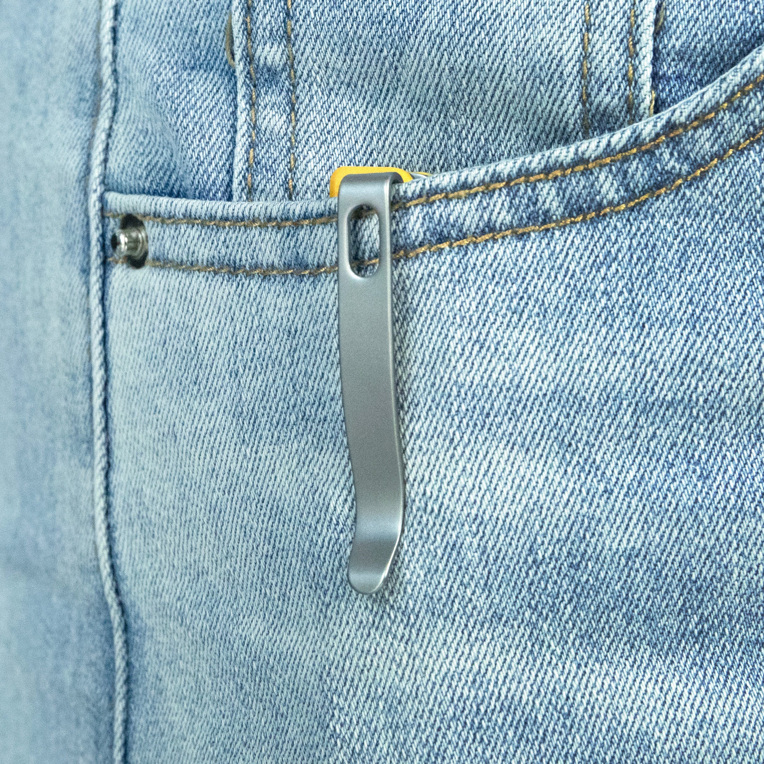 Kubey Mizo Liner Lock Front Flipper Folding Knife Yellow G10 Handle 3.15" Satin 14C28N KU2101J