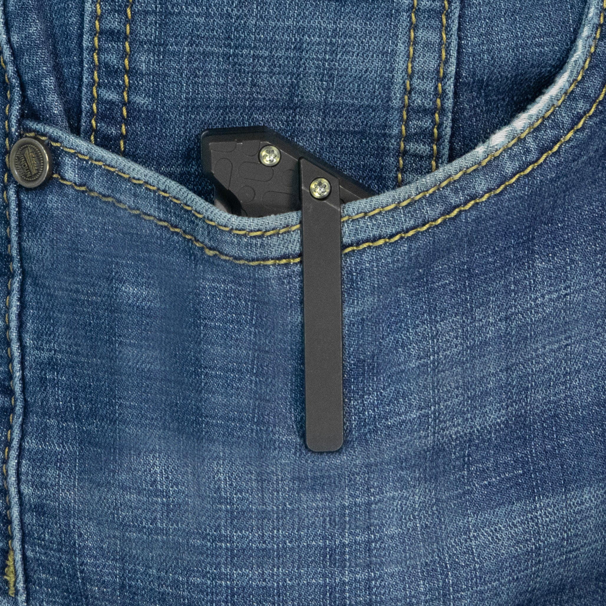 Kubey Hamster Frame Lock Folding Knife Black Titanium Handle 3.46" Satin 14C28N Blade KU402D