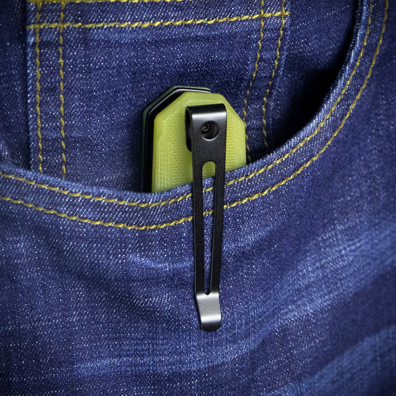 Kubey Carve Liner Lock Tactical Folding Knife Translucent Yellow G10 Handle 3.27'' AUS-10 KB237J