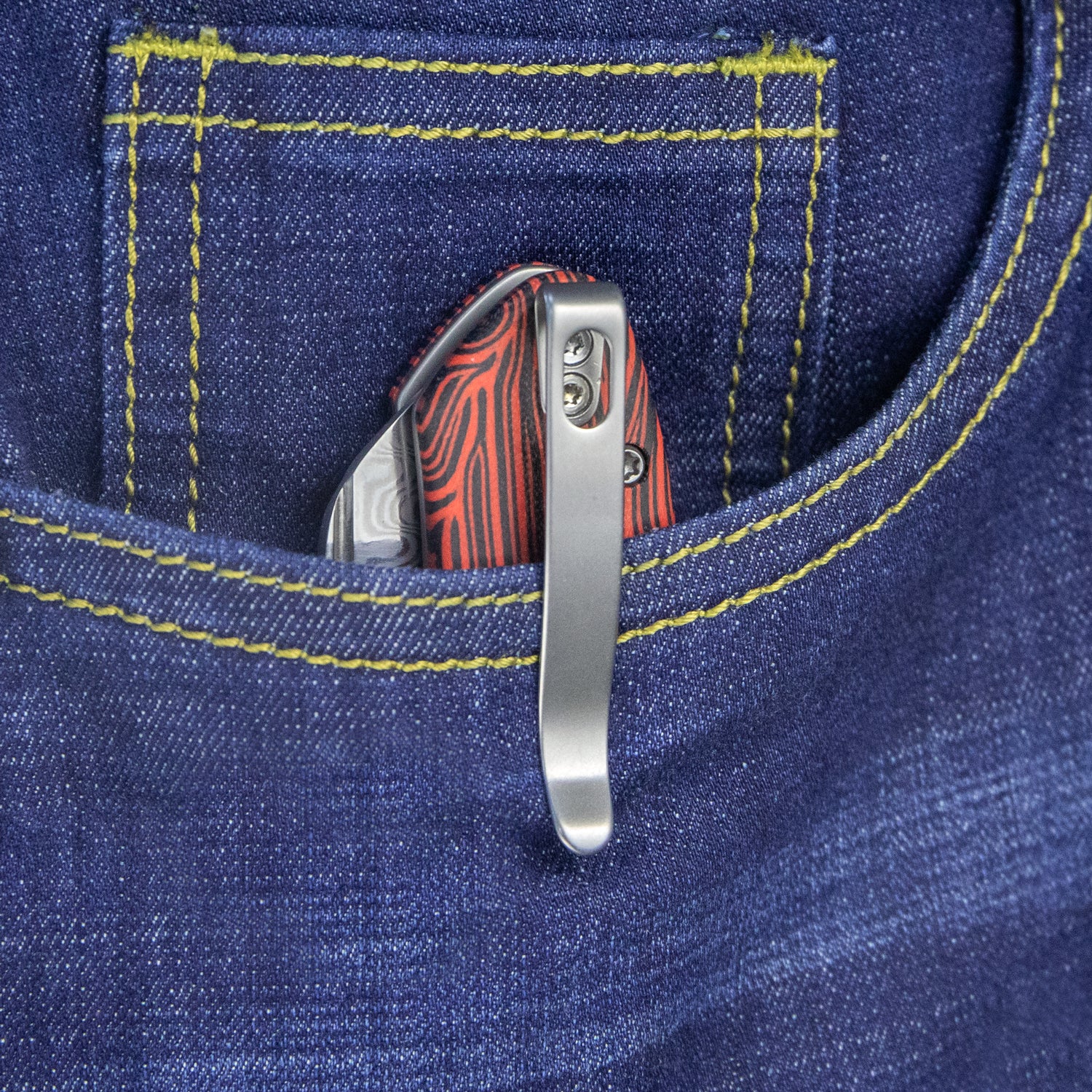 Creon Button Damascus Red Black KU336B