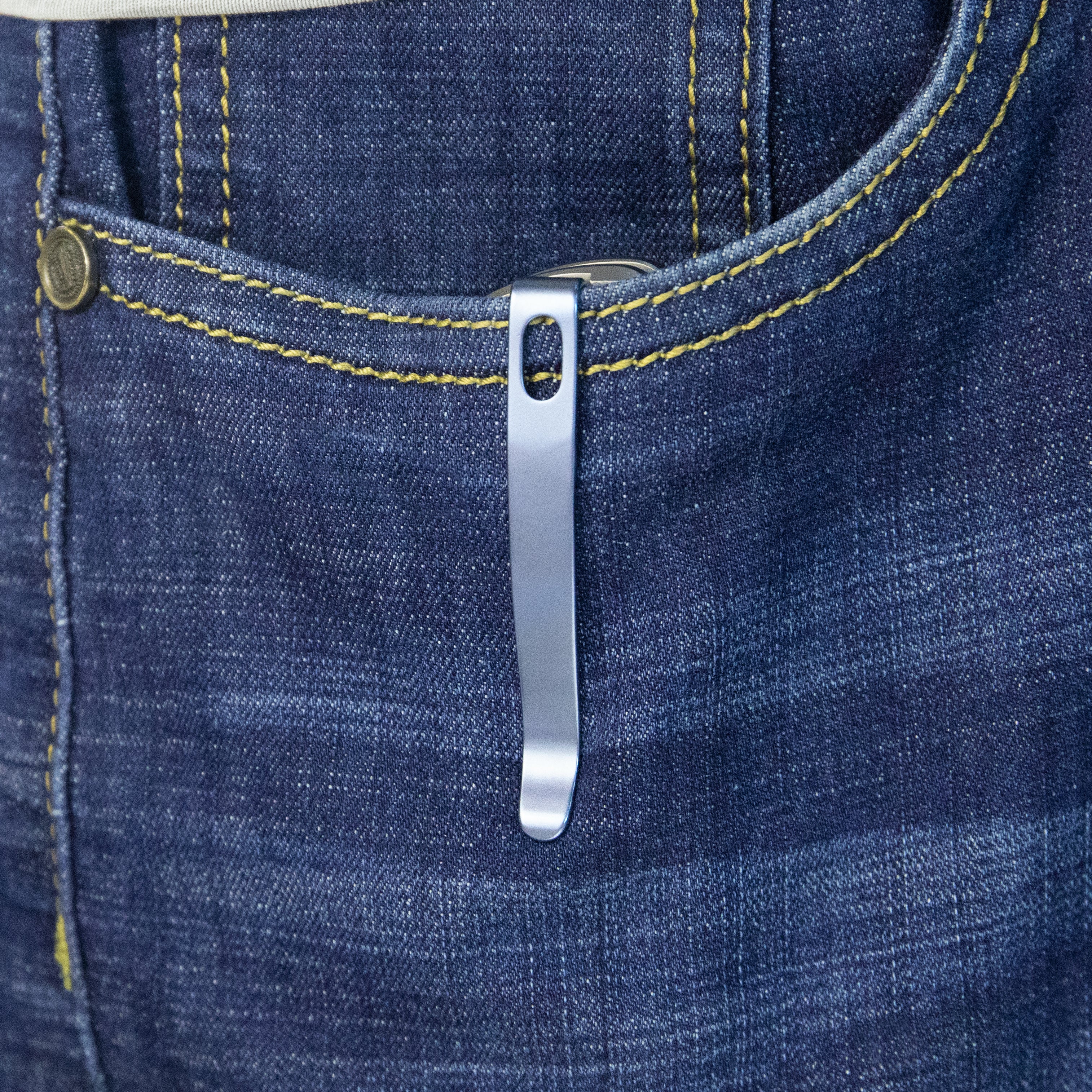 Kubey Tityus Frame Lock Flipper Folding Knife Gray 6AL4V Contoured Titanium Handle 3.39" Bead Blasted 14C28N KB360A