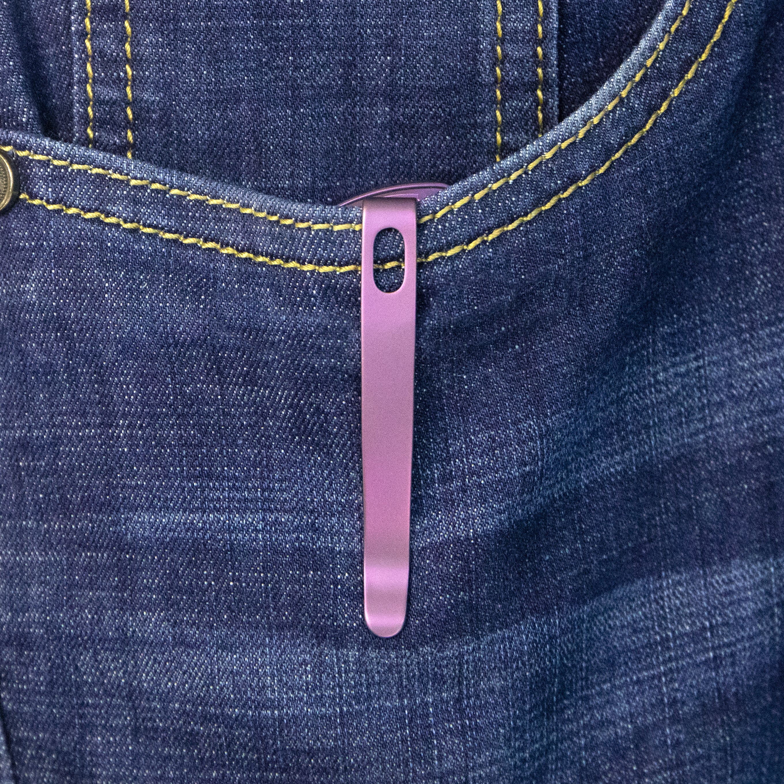 Kubey Tityus Frame Lock Flipper Folding Knife Purple 6AL4V Contoured Titanium Handle 3.39" Bead Blasted 14C28N KB360C