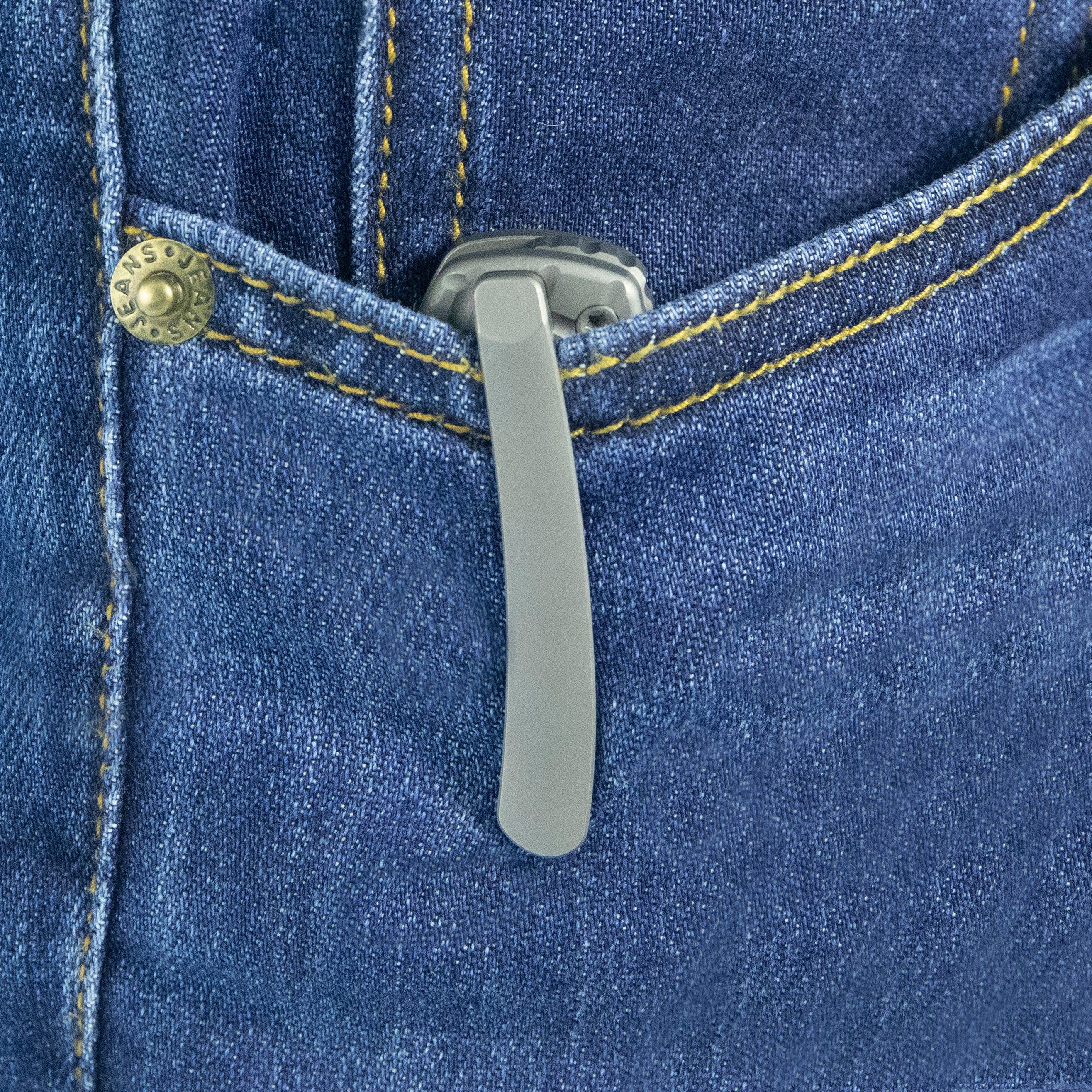 Kubey Sylow Folding Pocket Knife Darkblast Titanium Handle 3.46" Darkwash 14C28N Blade KU260C