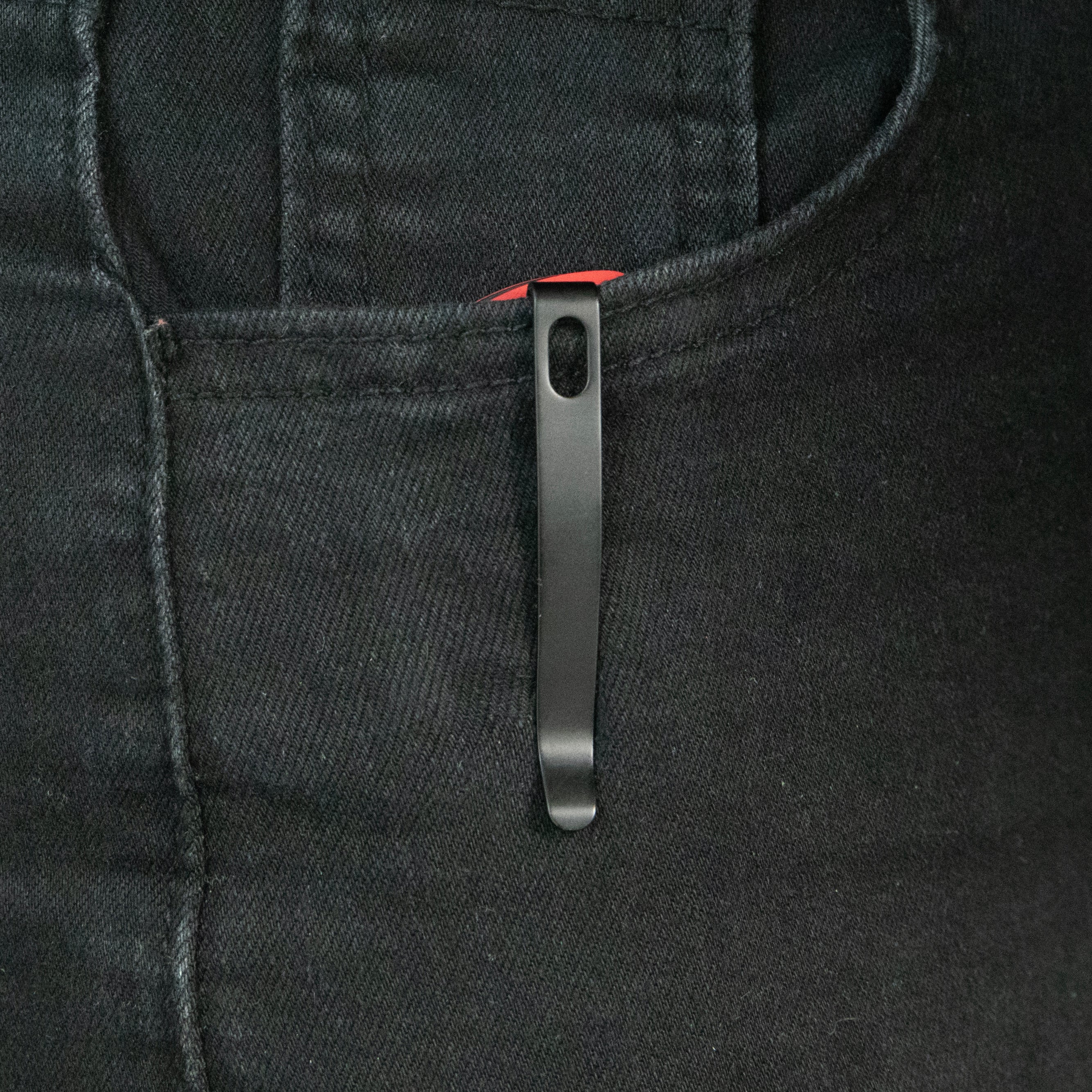 Tityus Liner Lock Flipper Folding Knife Red Handle 3.39" Blackwash 14C28N KU322Y