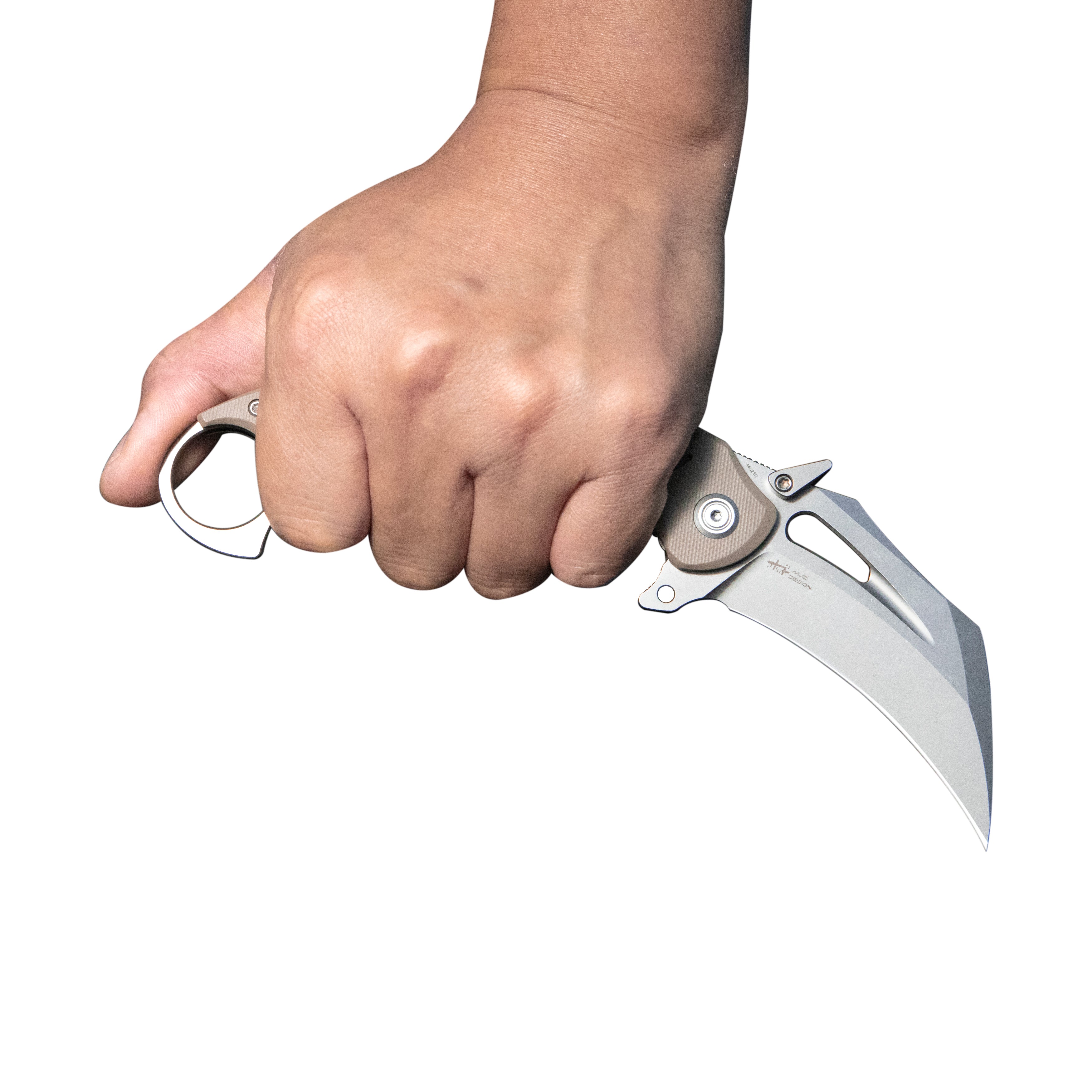 Kubey Wrath Karambit Folding Knife Green G-10 Handle 2.68" Beadblast 14C28N Blade KU261B