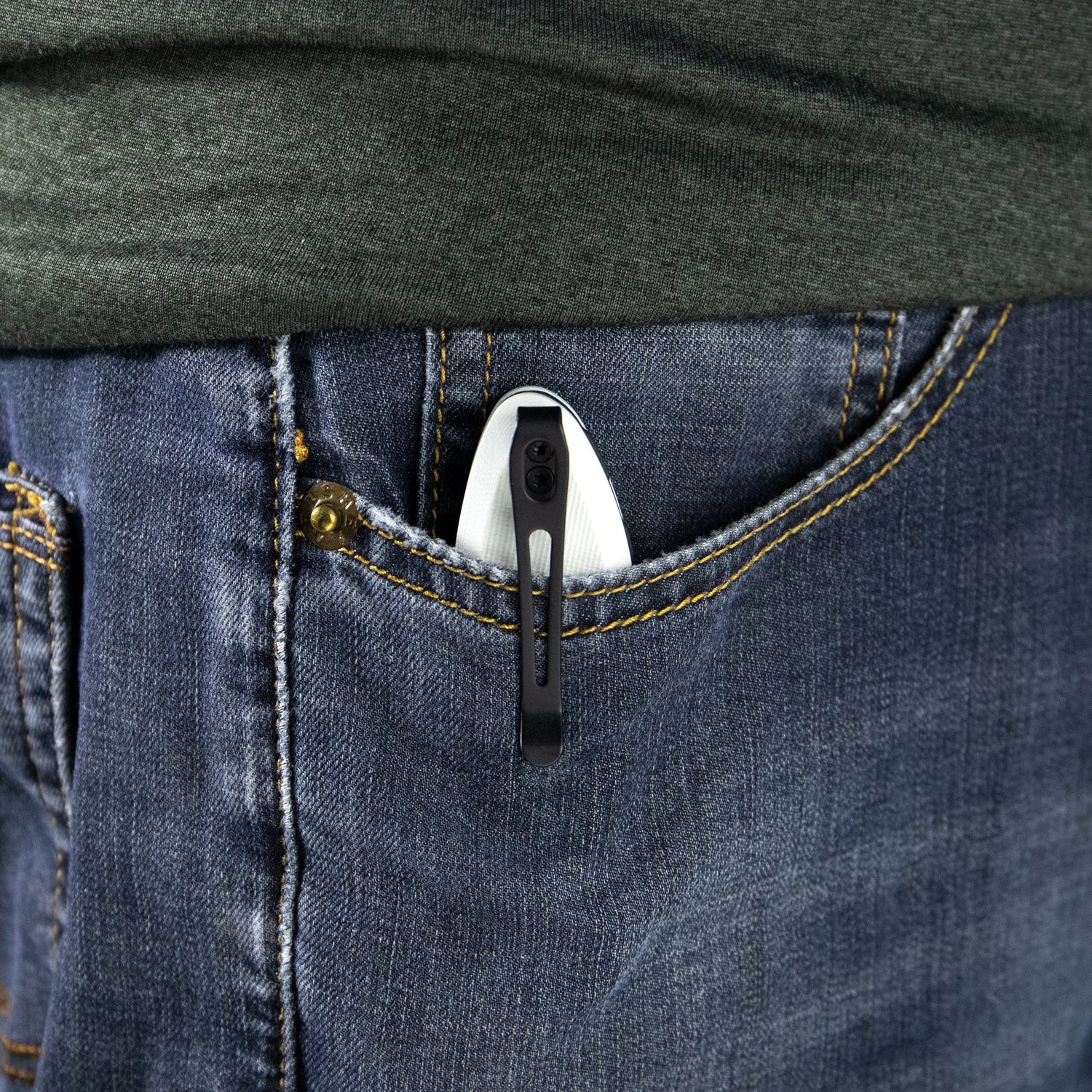 Ruckus Liner Lock Folding Knife Ivory G10 Handle 3.31" Dark Stonewashed AUS-10 KU314D