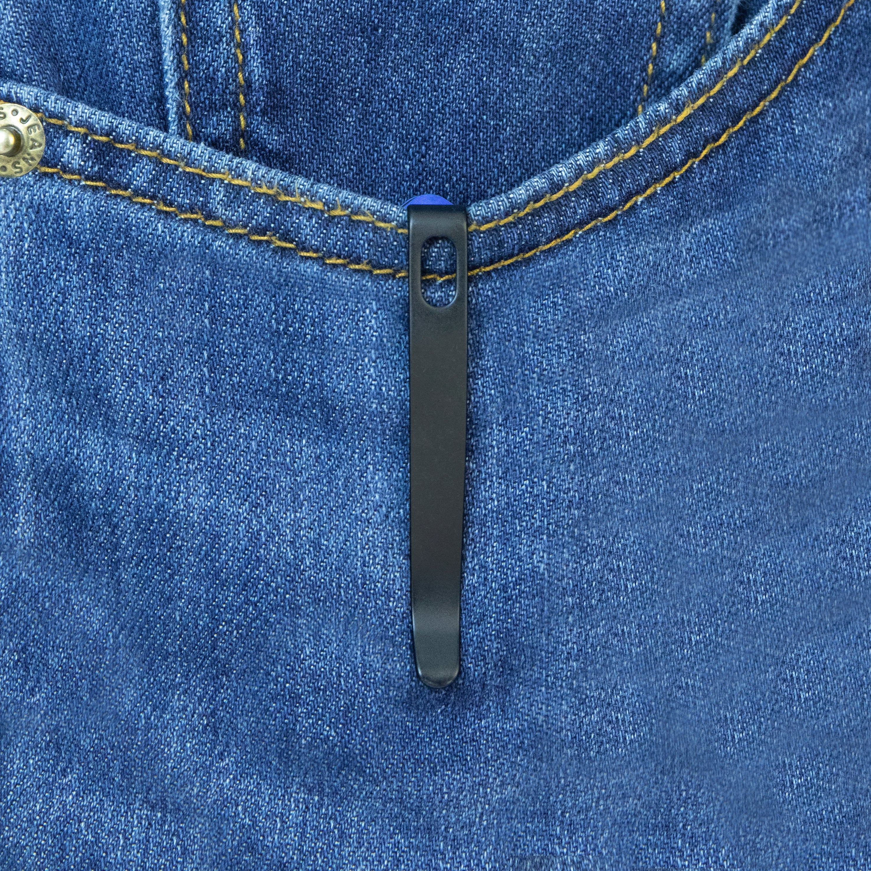 Kubey Thalia Front Flipper EDC Pocket Folding Knife Blue G10 Handle 3.27" Blackwash 14C28N KU331P