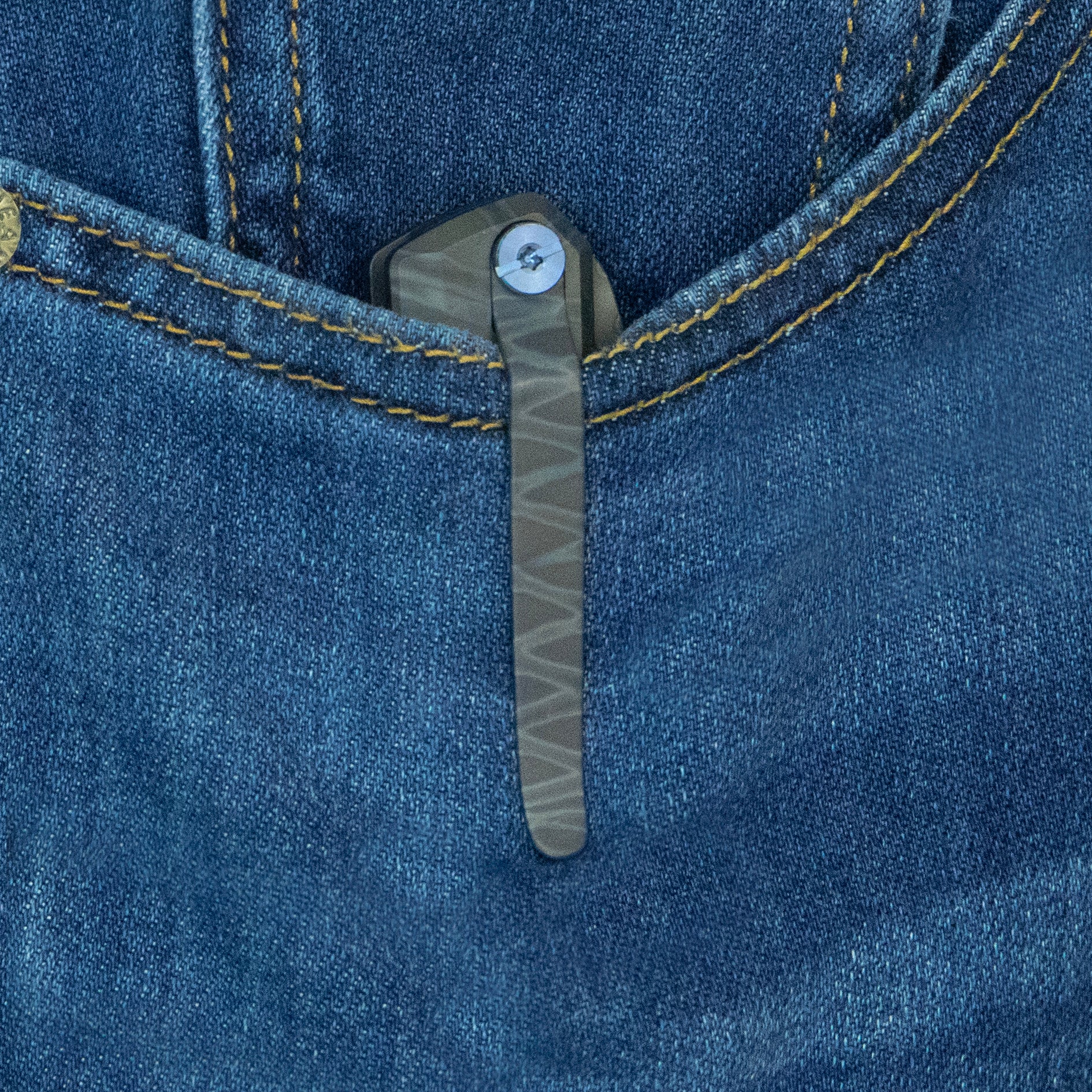 Kubey Verijero Fronter Flipper Pocket Folding Knife Flame 6AL4V Titanium Handle 3.35" Stonewashed 14C28N KB340F