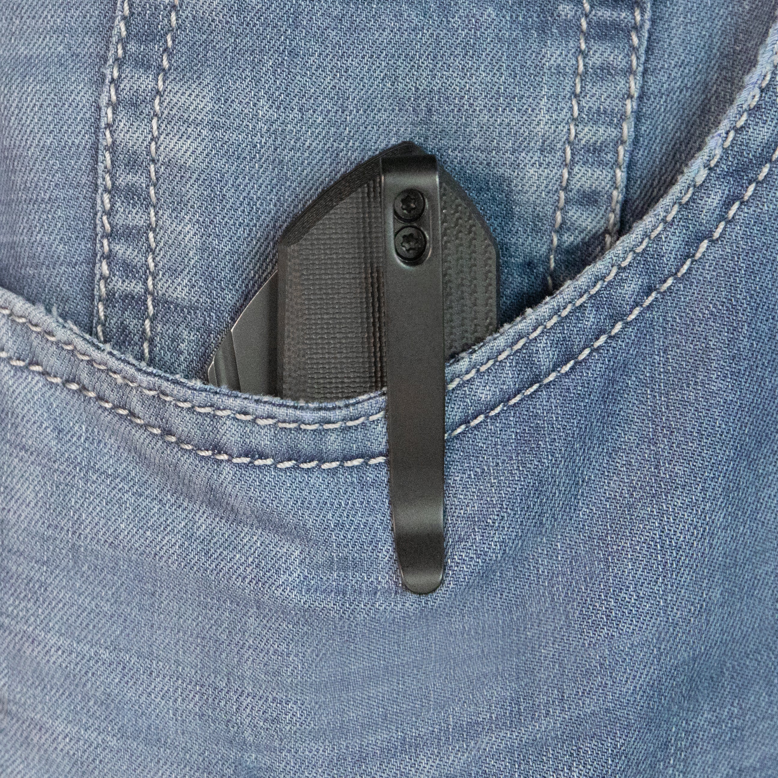 Kubey Atlas Liner Lock Folding Knife Black G10 Handle 3.31" Blackwash 14C28N KU328G