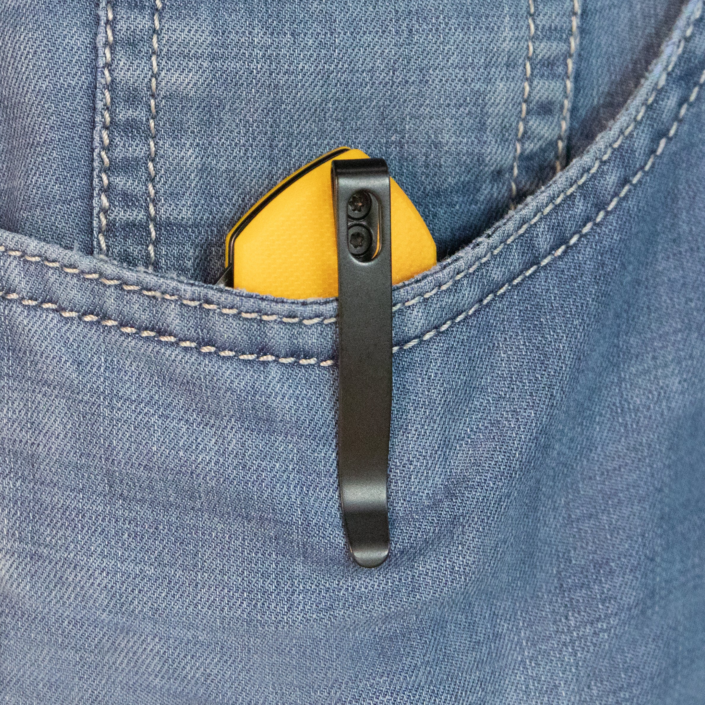 Kubey Atlas Liner Lock Folding Knife Yellow G10 Handle 3.31" Blackwash 14C28N KU328E