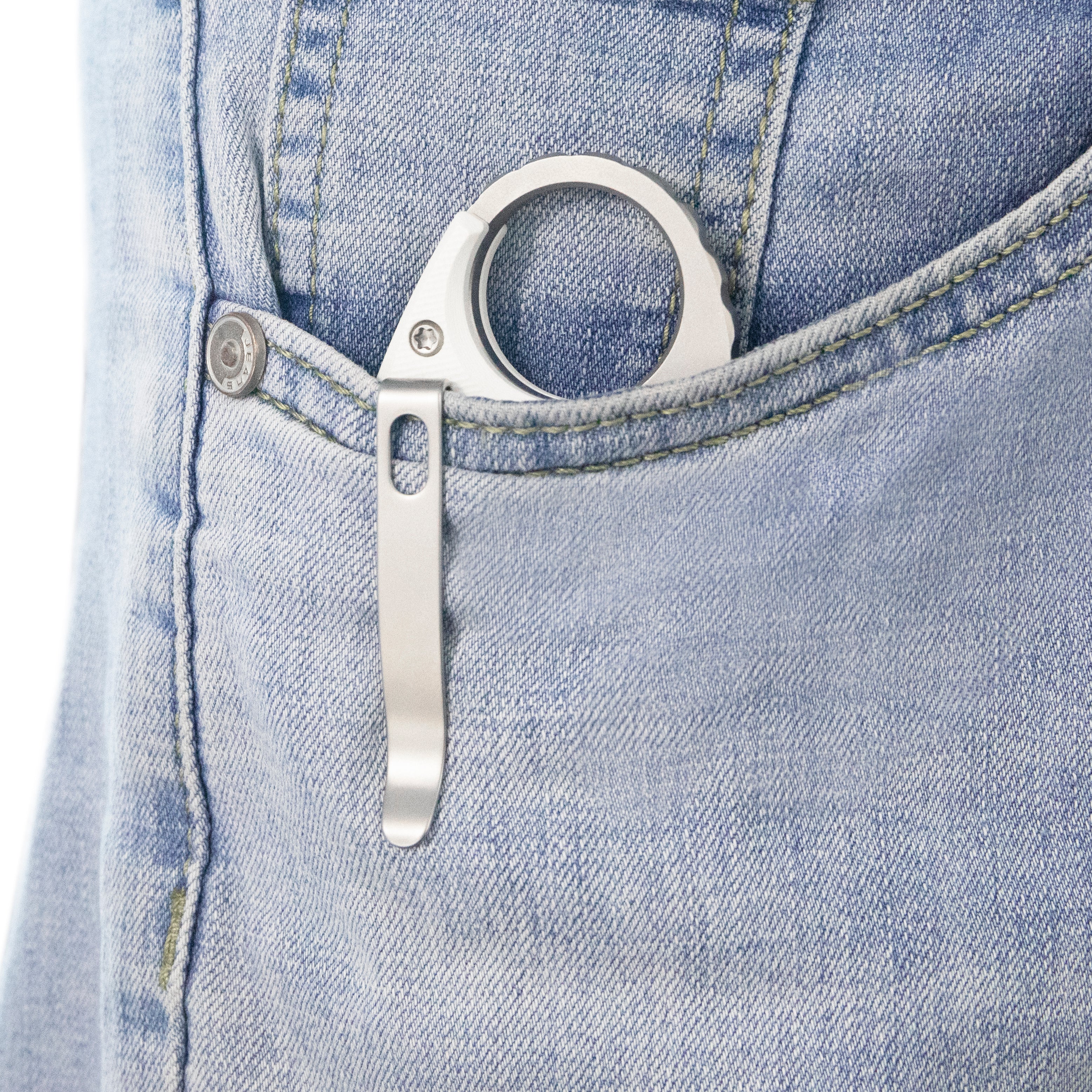 Kubey Mini Wrath Karambit Folding Knife White G-10 Handle 2.44" Beadblast 14C28N Blade KU262K