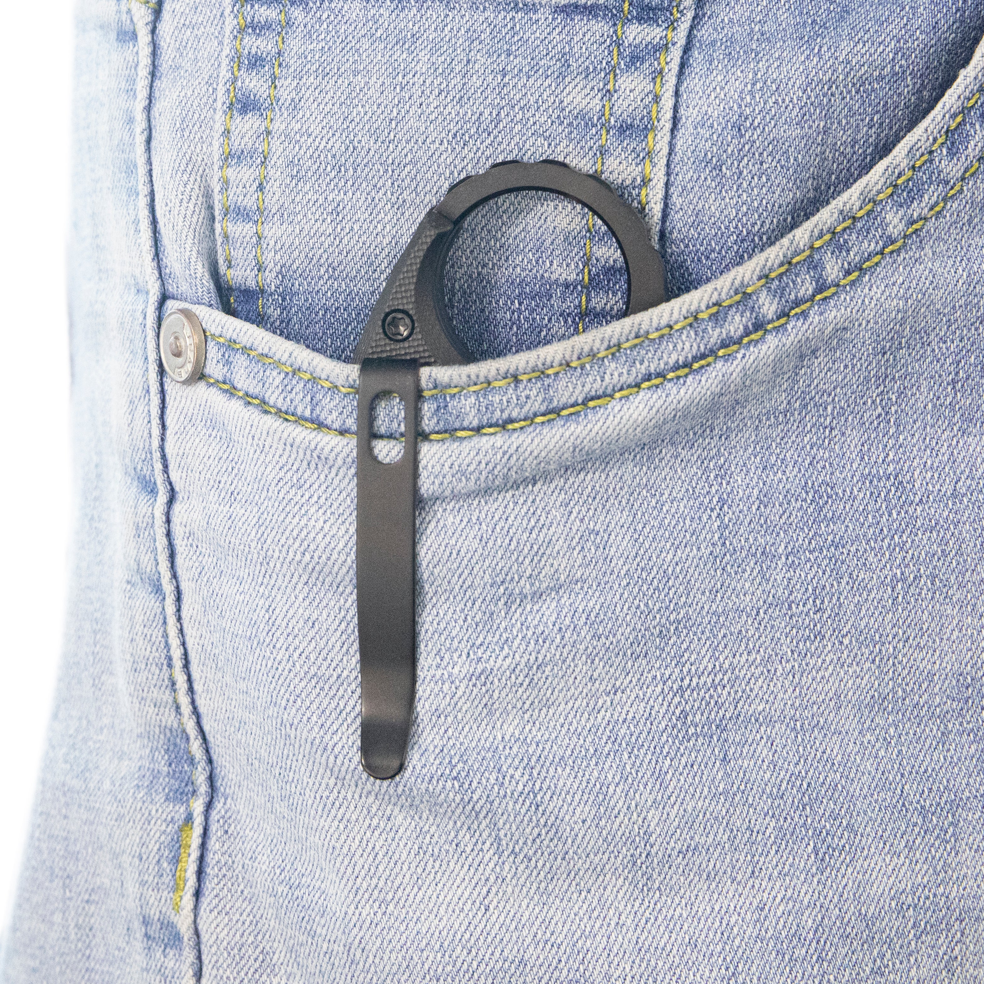 Kubey Mini Wrath Karambit Folding Knife Black G-10 Handle 2.44" Blackwash 14C28N Blade KU262E