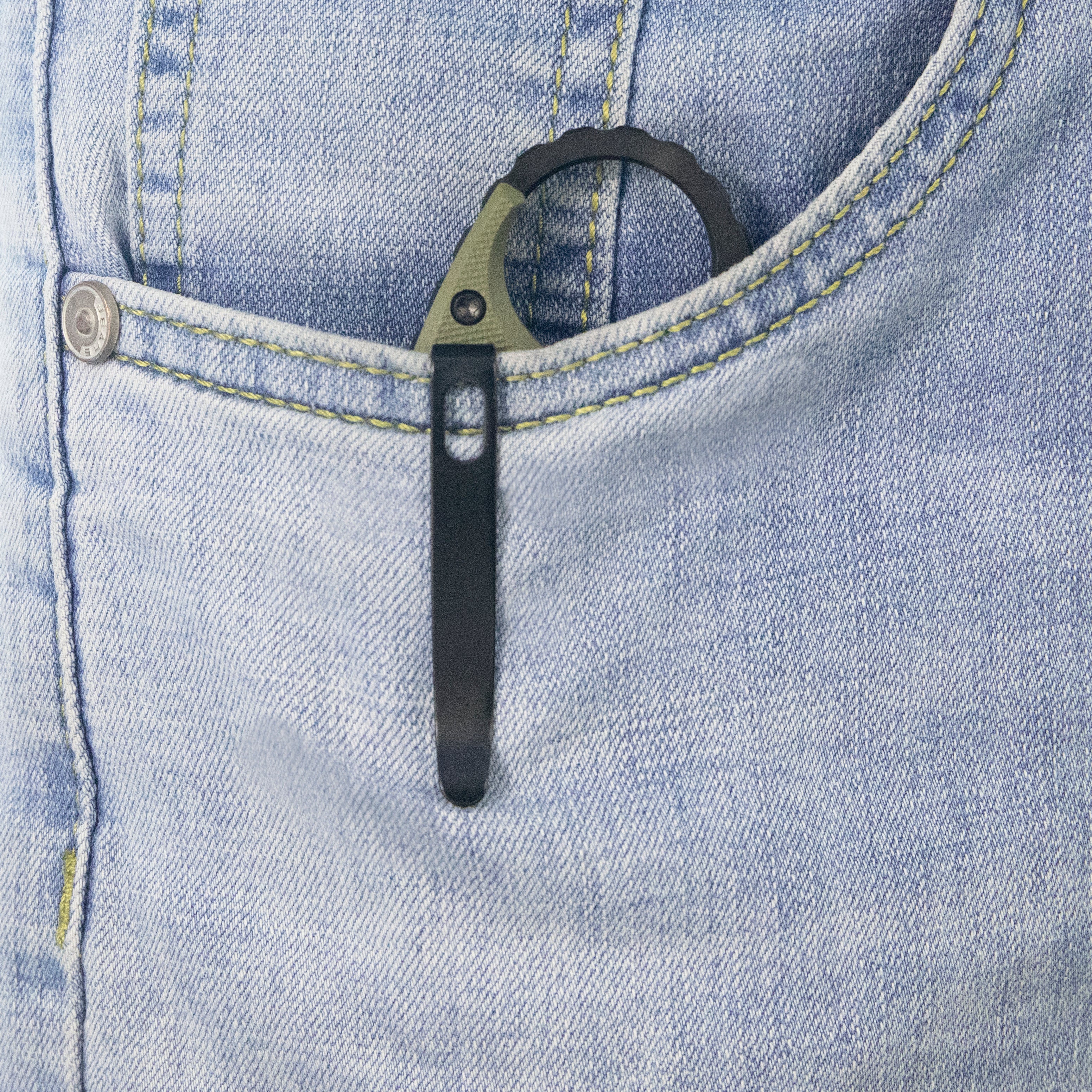 Kubey Mini Wrath Karambit Folding Knife Green G-10 Handle 2.44" Blackwash 14C28N Blade KU262F