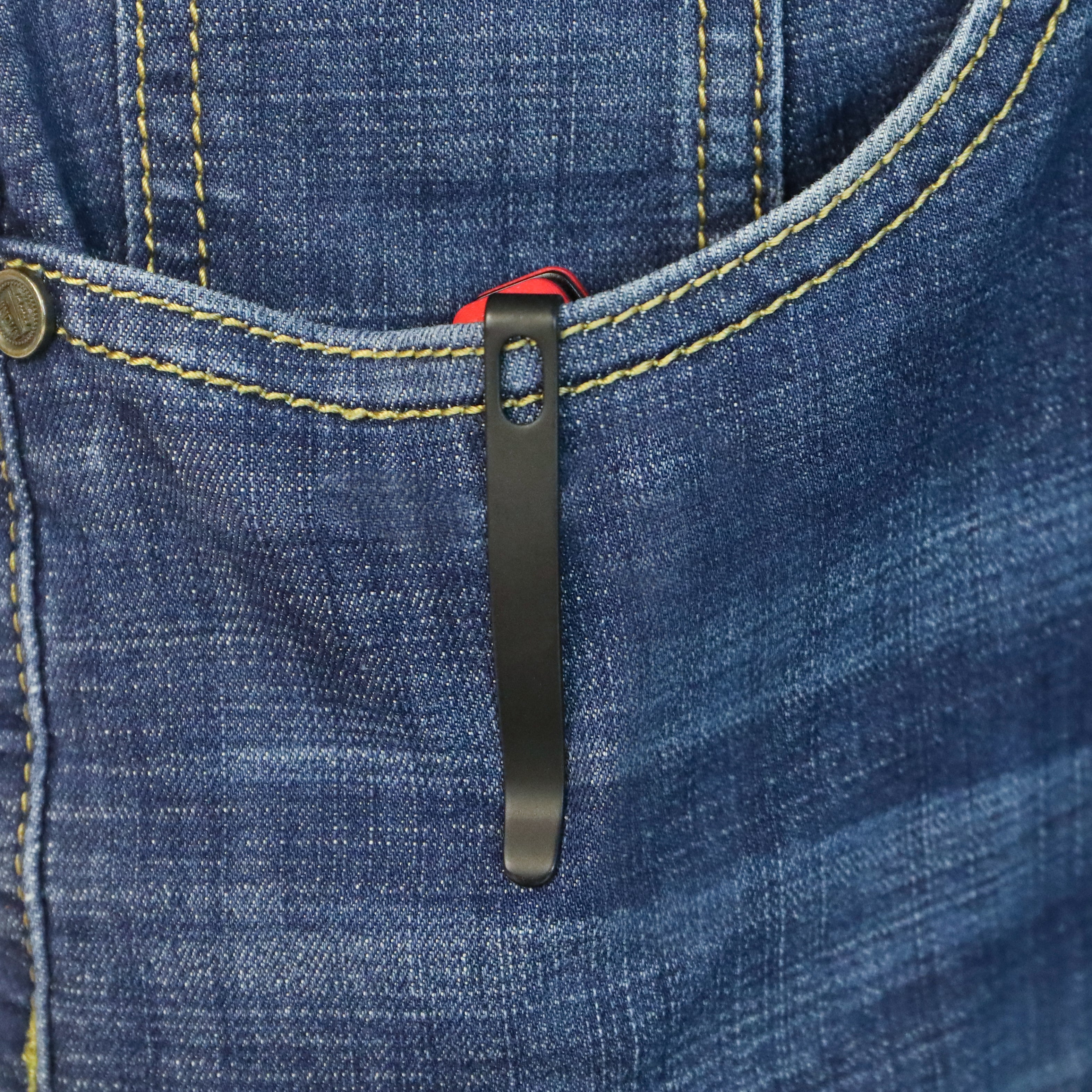 Kubey Phemius Liner Lock Folding Pocket Knife Red G10 Handle 3.66" Blackwash 14C28N KU149F