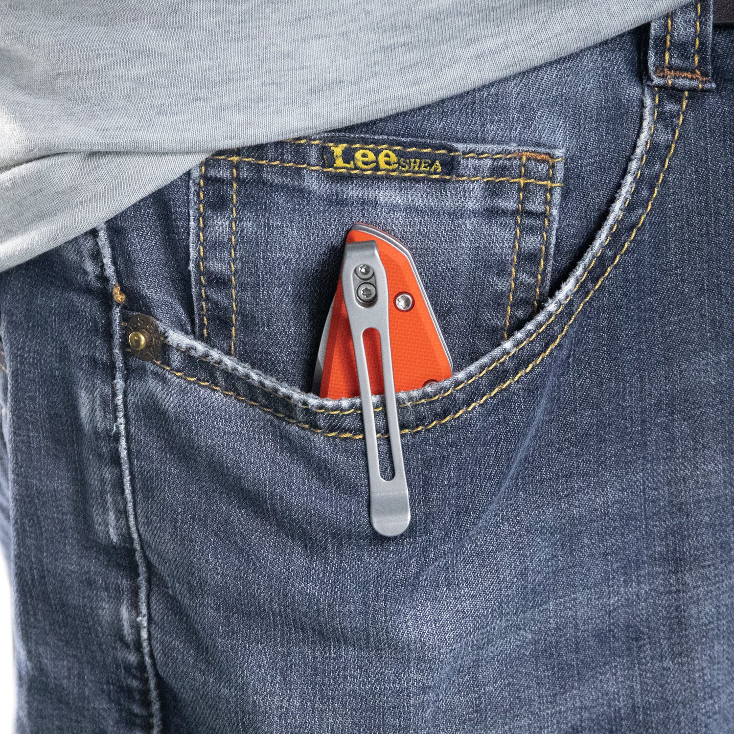 Nova Liner Lock Flipper Folding Pocket Knife Orange G10 Handle Beadblasted D2 KU117H