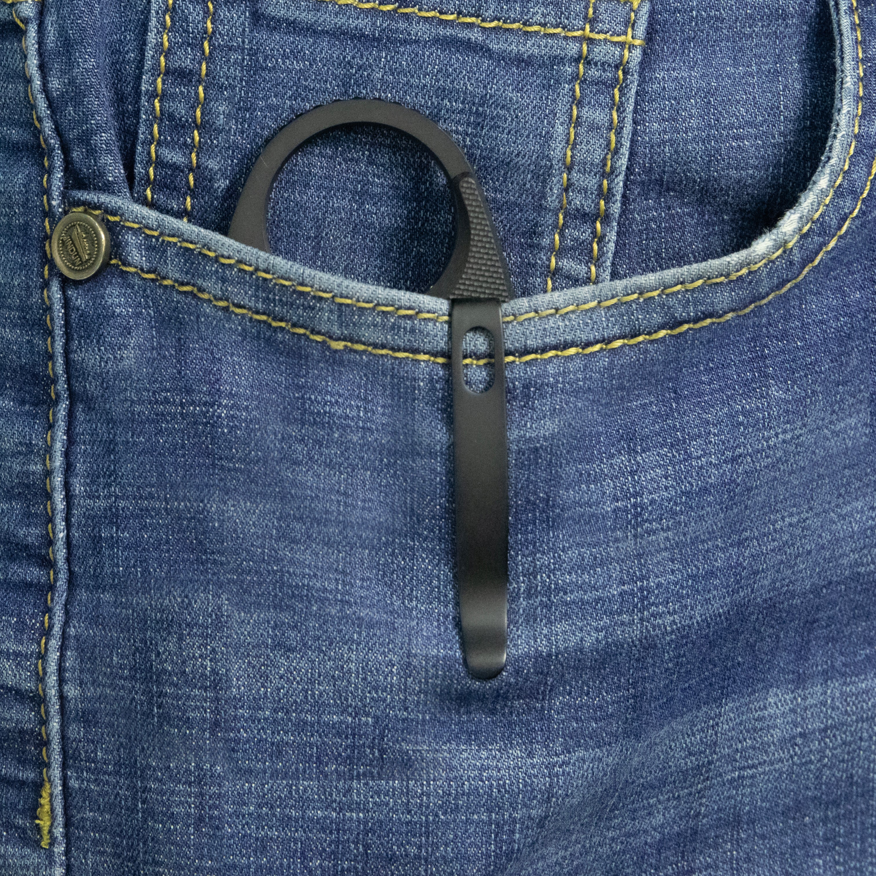 Kubey Jaw Tanto Karambit Folding Knife Black G-10 Handle 2.52" Blackwash 14C28N Blade KU439F