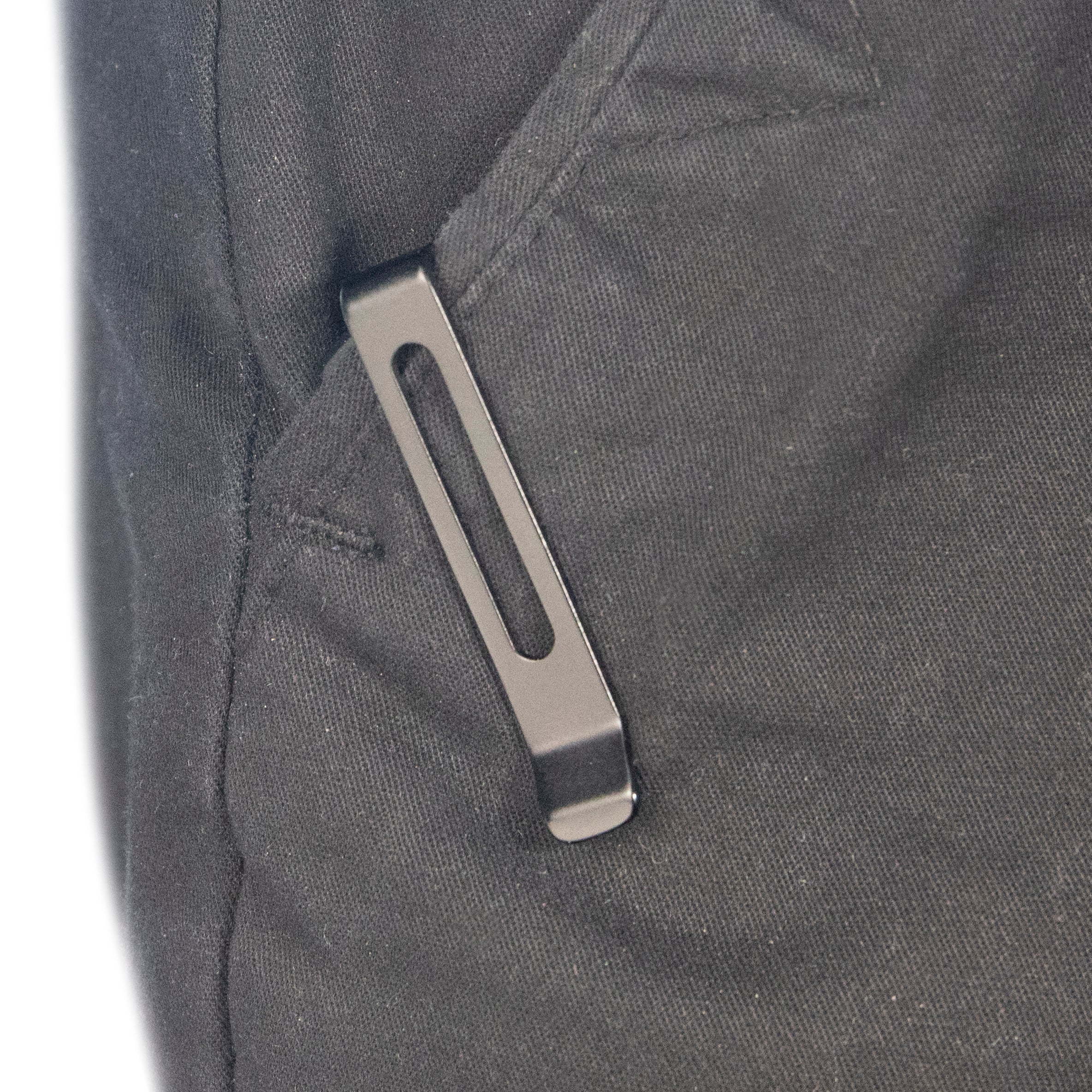 Kubey Musō Flipper Everyday Carry Knife Black Titanium Handle 2.95" Tanto Belt Satin M390 Blade KB244C