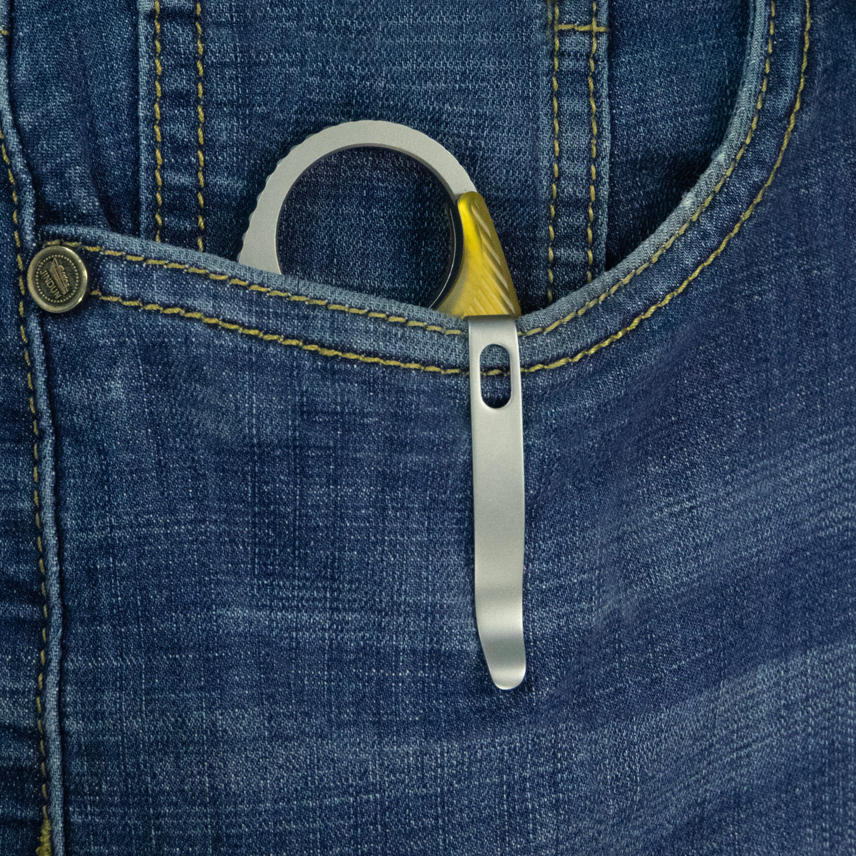 Kubey Jaw Pikal Karambit Folding Knife Ultem Handle 2.52" Beadblast 14C28N Blade KU440C