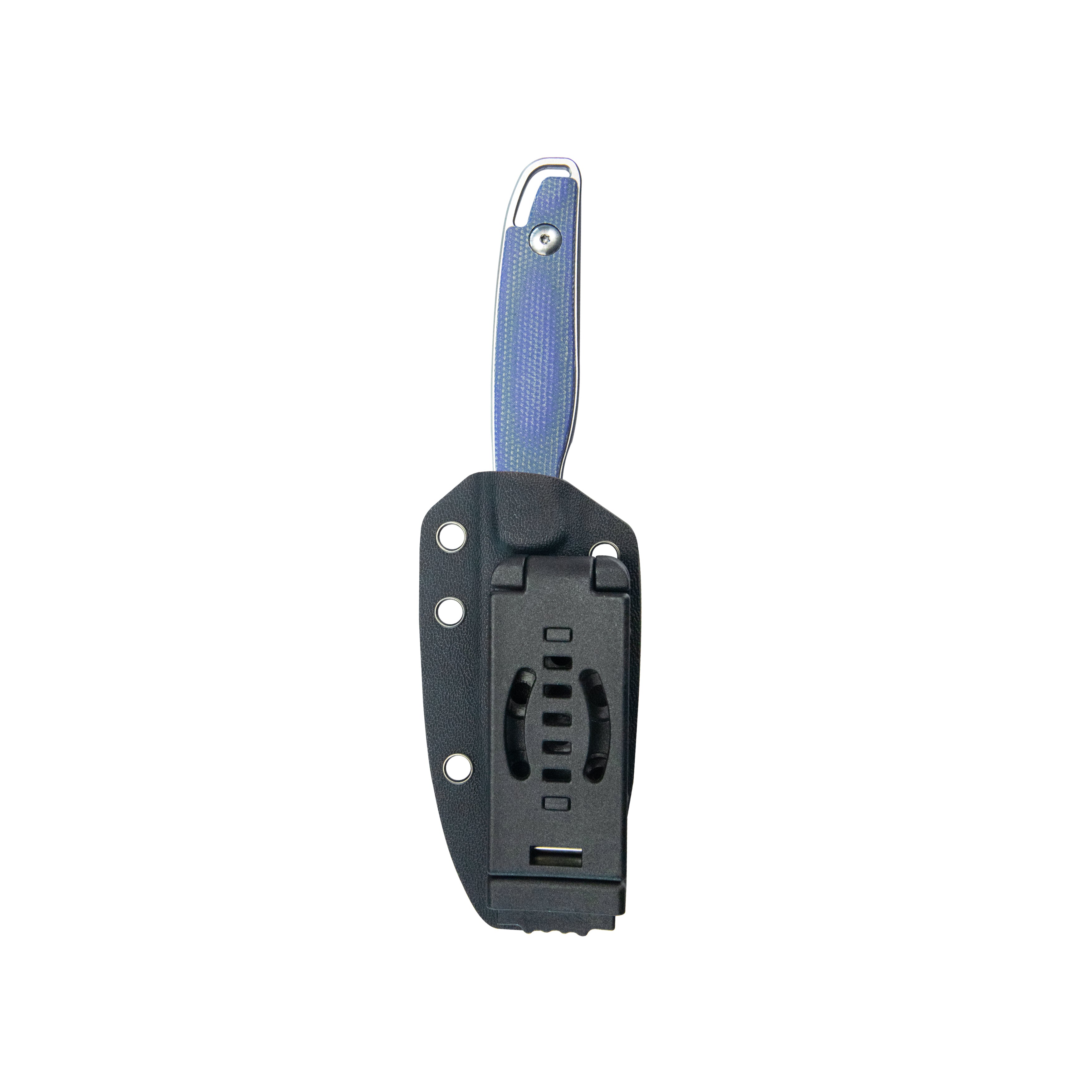 Kubey Dust Devil Utility Knife Fixed Blade Knives Blue Micarta 3.23'' Beadblast 14C28N KU357D