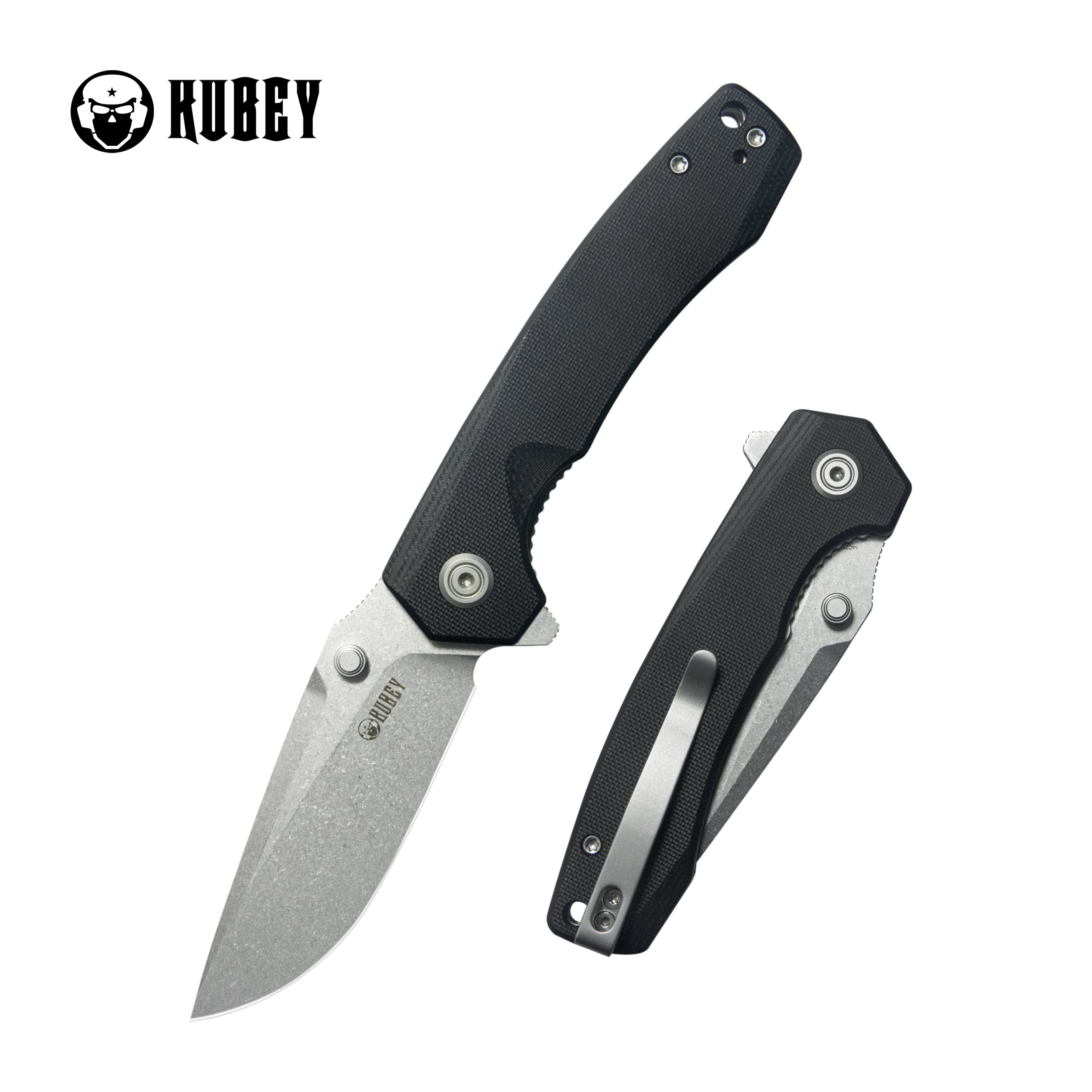 Calyce Liner Lock Flipper Folding Knife Black G10 Handle 3.27" Bead Blasted 14C28N KU901O