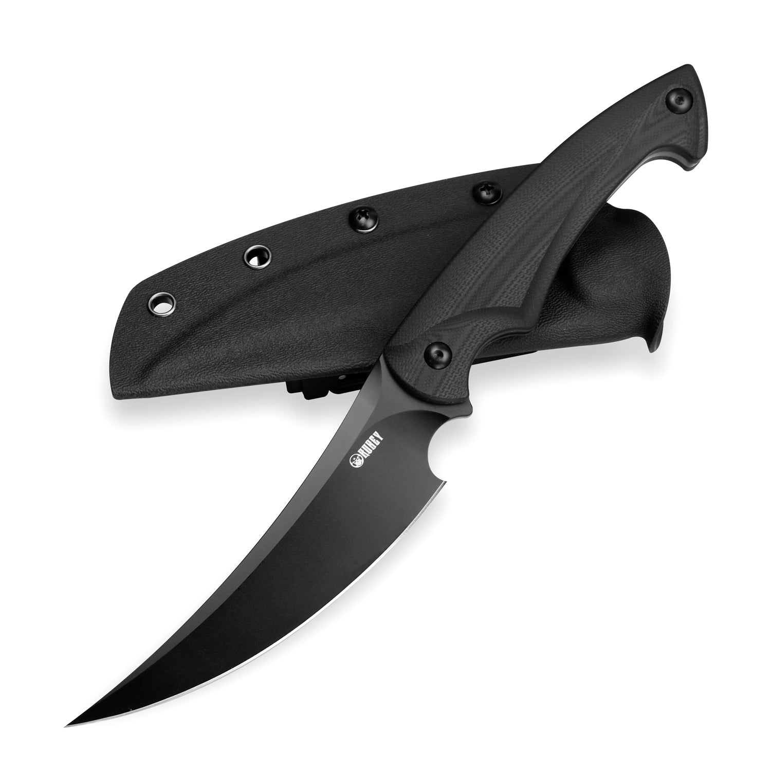 Scimitar Fixed Blade Hunting Knife G10 Handle (5.4" Coated D2) KU231B