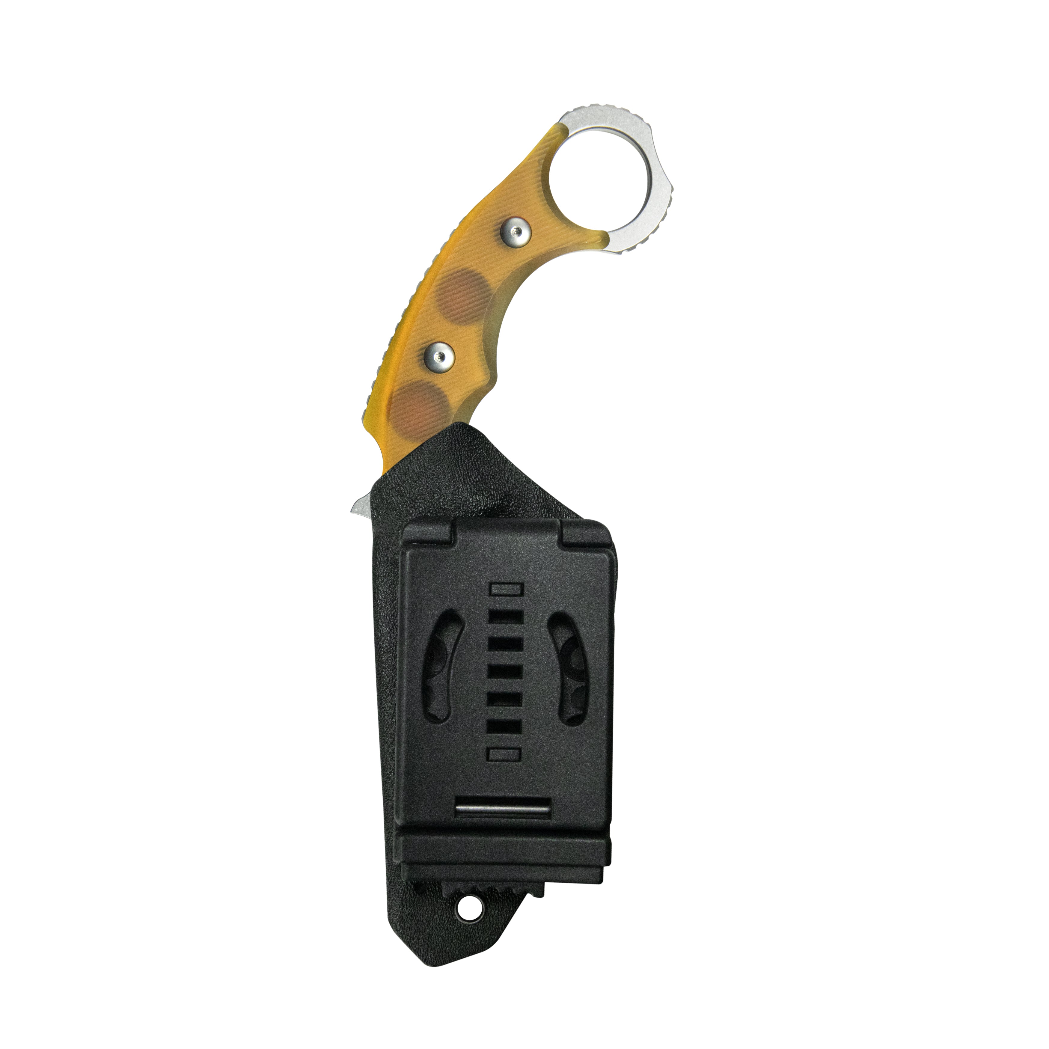 Kubey Velociraptor Pikal Karambit Fixed Blade Knife Ultem Handle 2.99" Beadblast 14C28N Blade KU448B