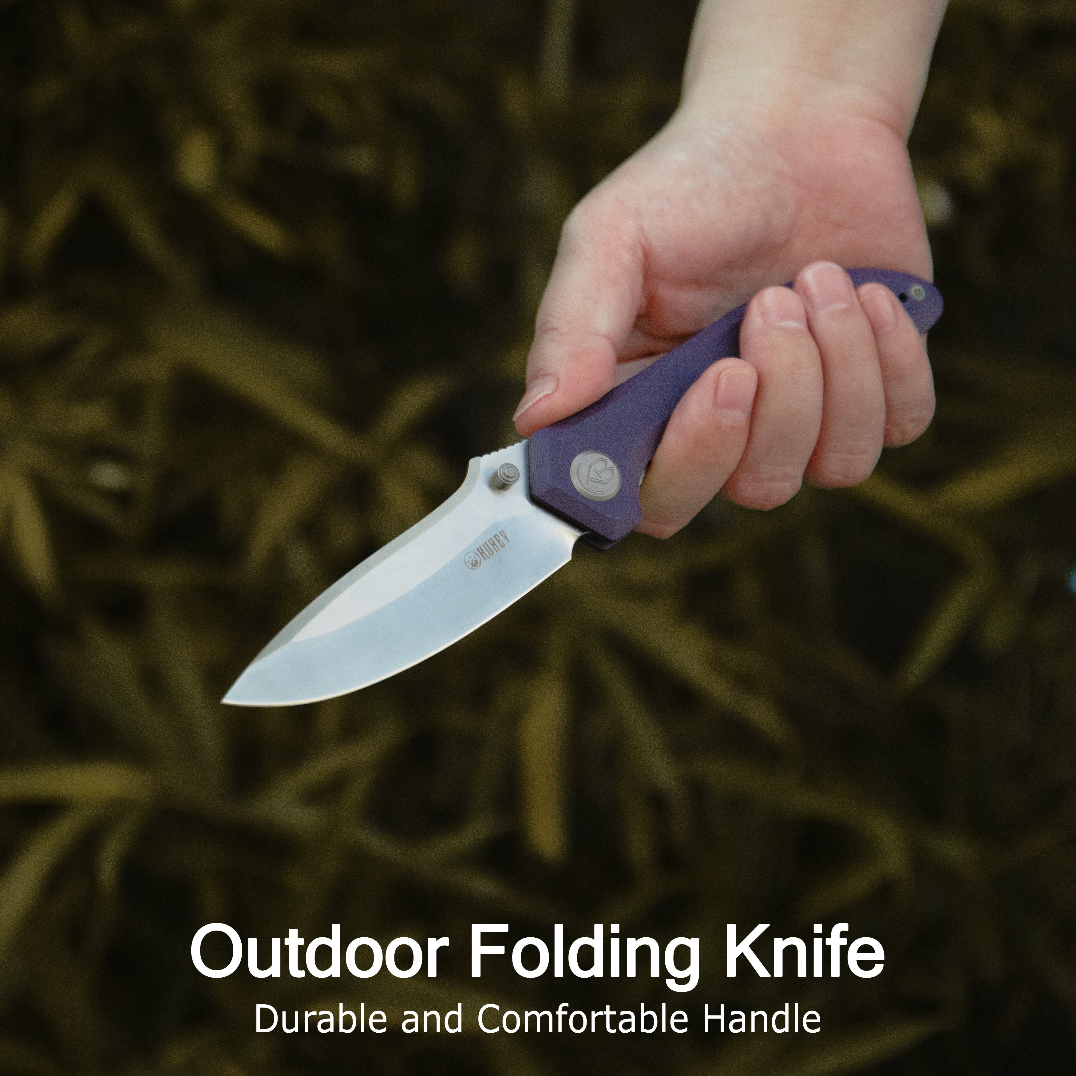 Ruckus Liner Lock Folding Knife Purple G10 Handle 2.8" Bead Blasted CPM 20CV KB314T