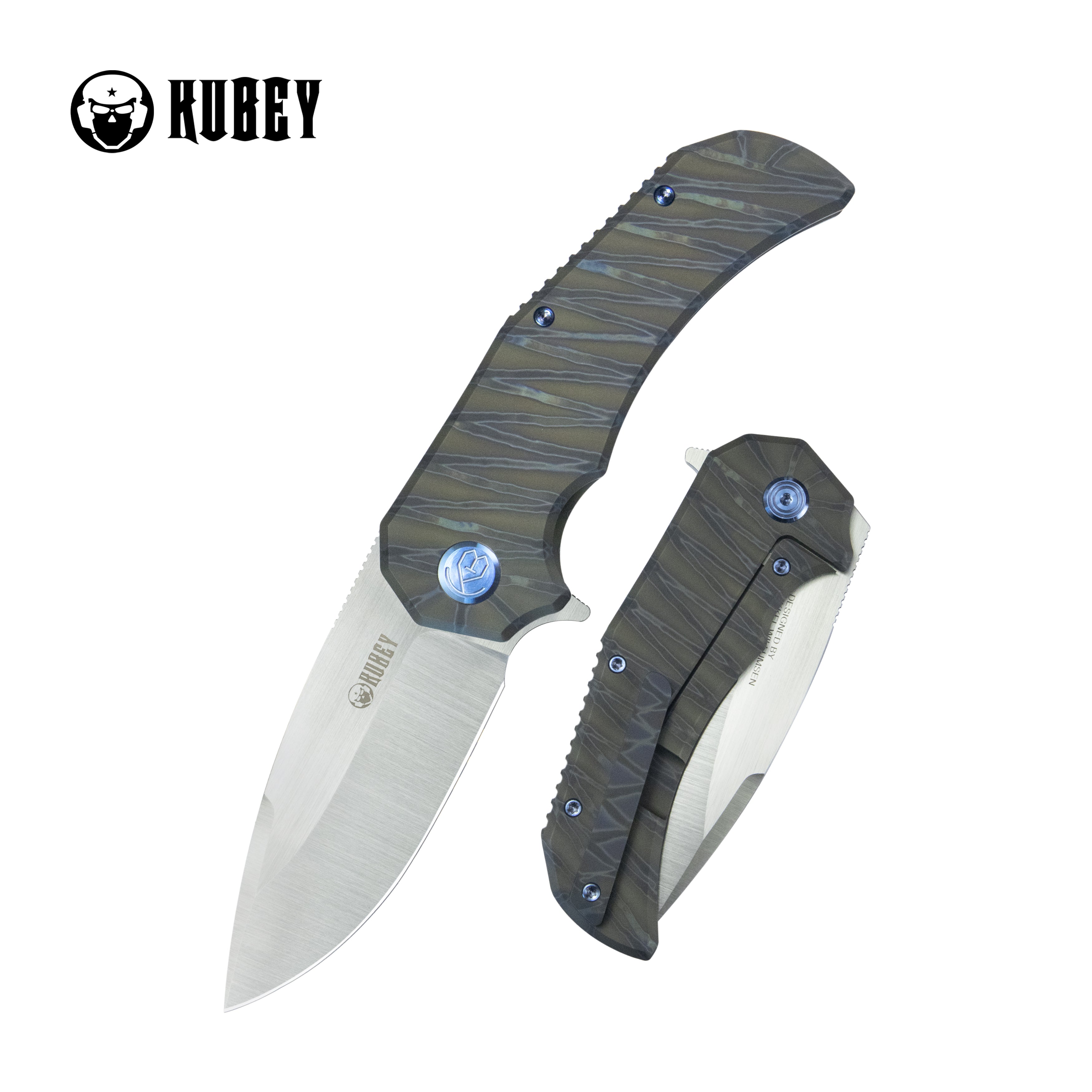 Mikkel Willumsen Design Bravo one Frame Tactical Folding Knife 6AL4V Titanium 3.39" Belt Satin Boher M390 KB367B
