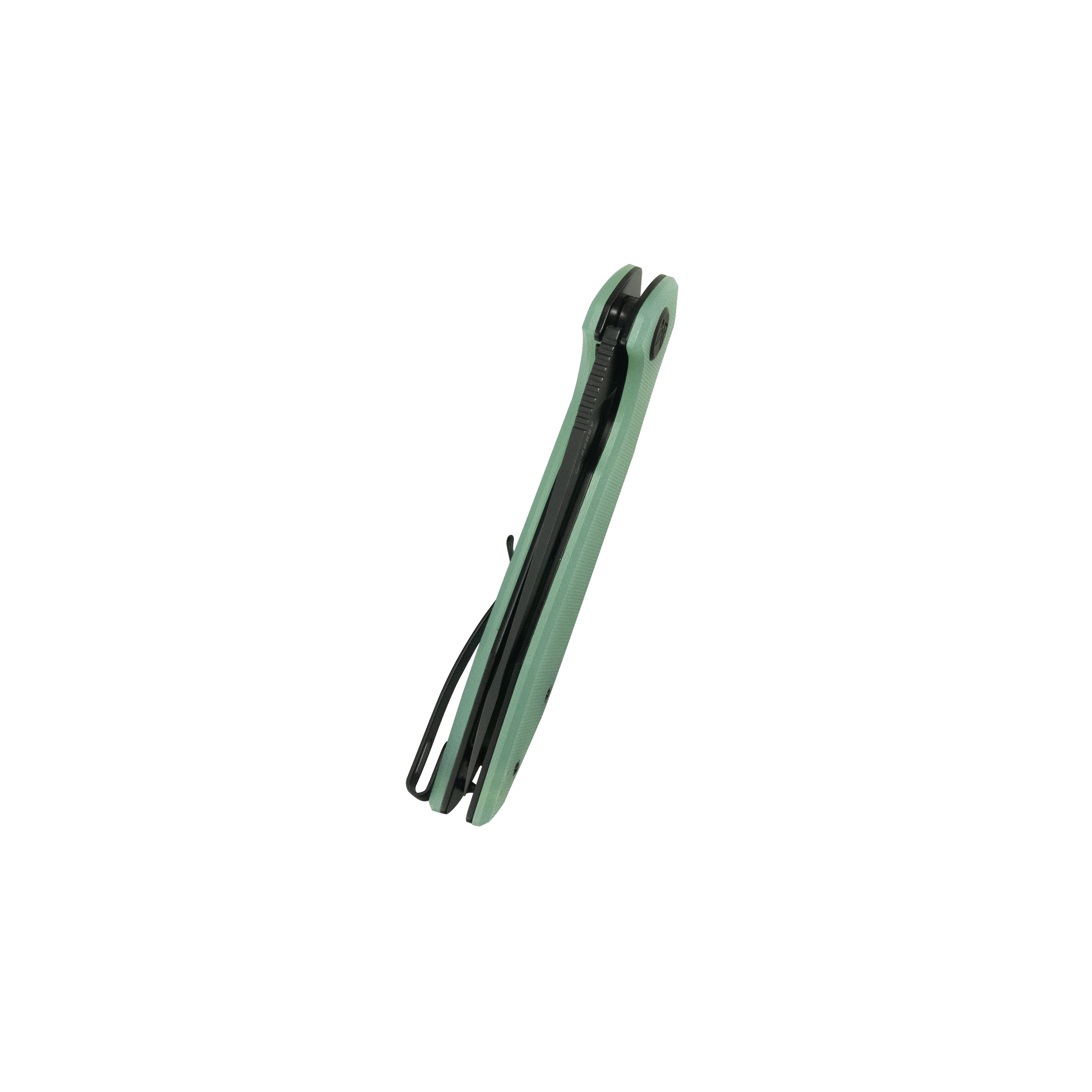 Kubey Nova Liner Lock Flipper Folding Pocket Knife Jade G-10 Handle Blackwash 14C28N KU117O