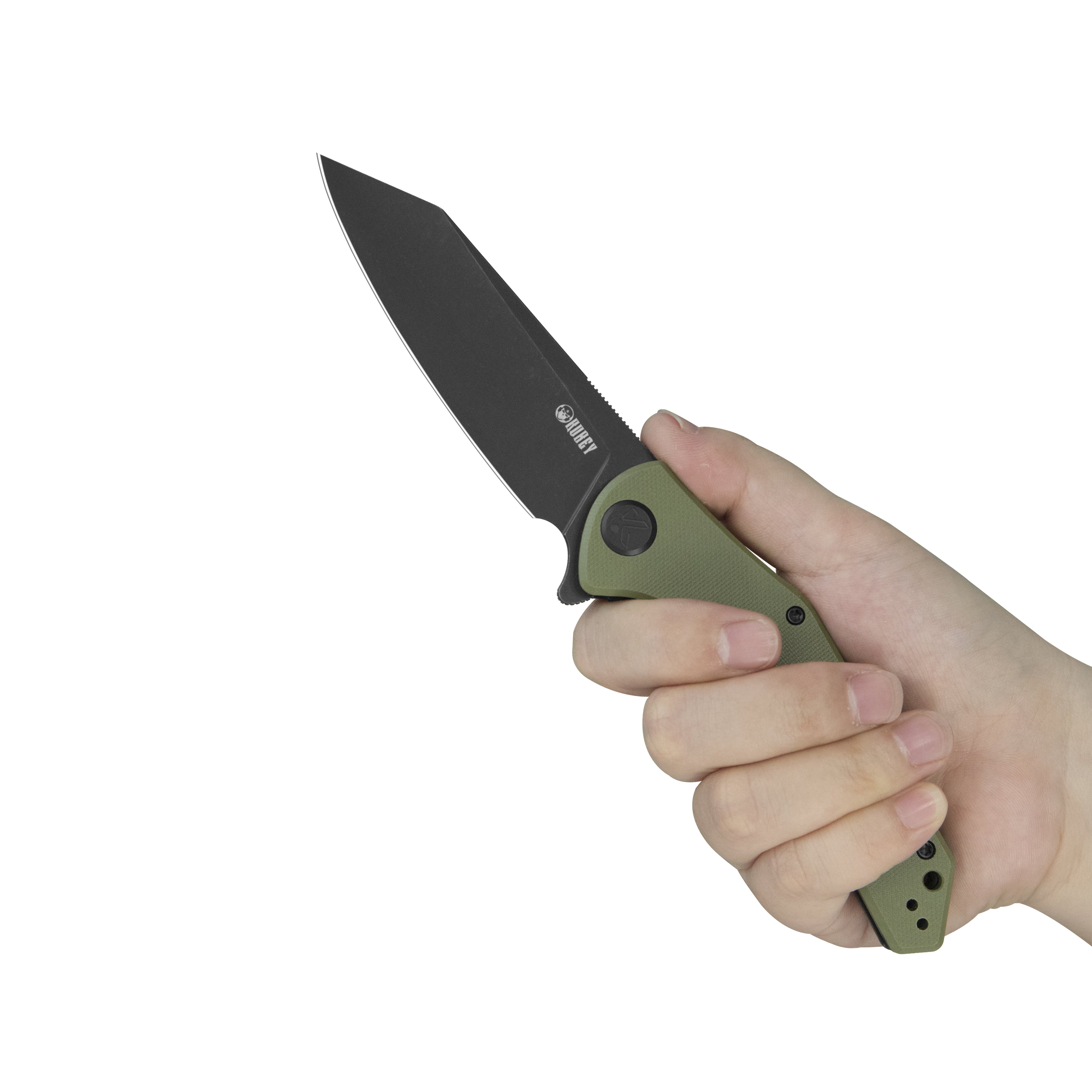 Flash Linerlock Black Green KU158L