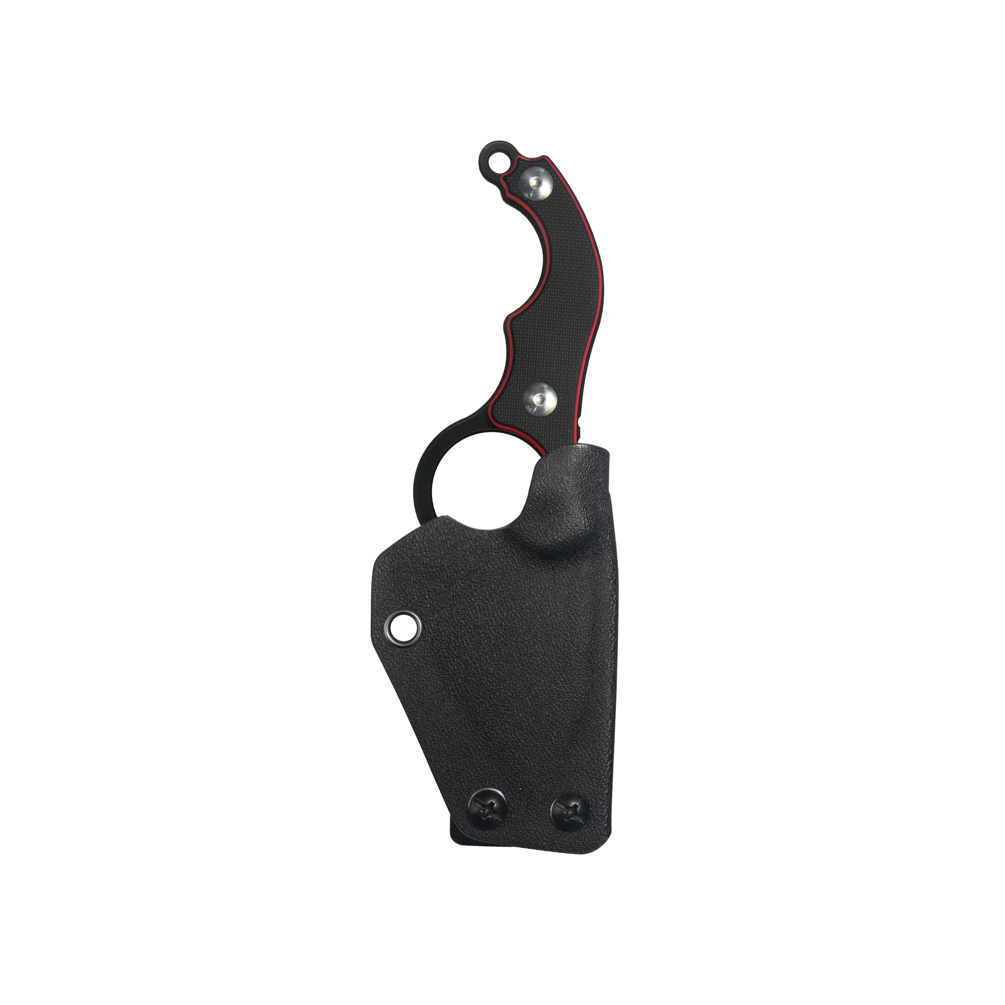 Hippocam EDC Fixed Blade Knife Black G10 Handle 2.3" Satin D2 KU166