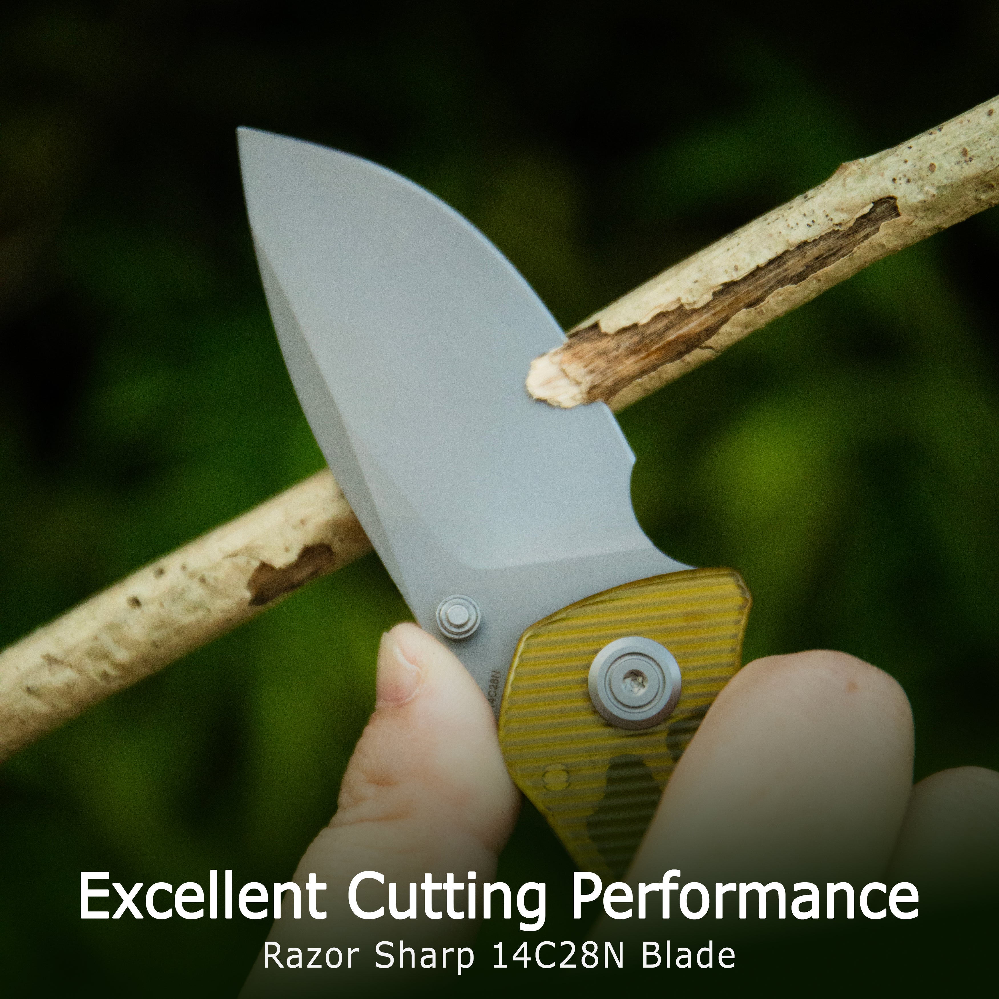 Kubey Karaji Liner Lock Dual Thumb Studs Open Folding Pocket Knife Blue G-10 Handle 2.56" Beadblast 14C28N KU180R