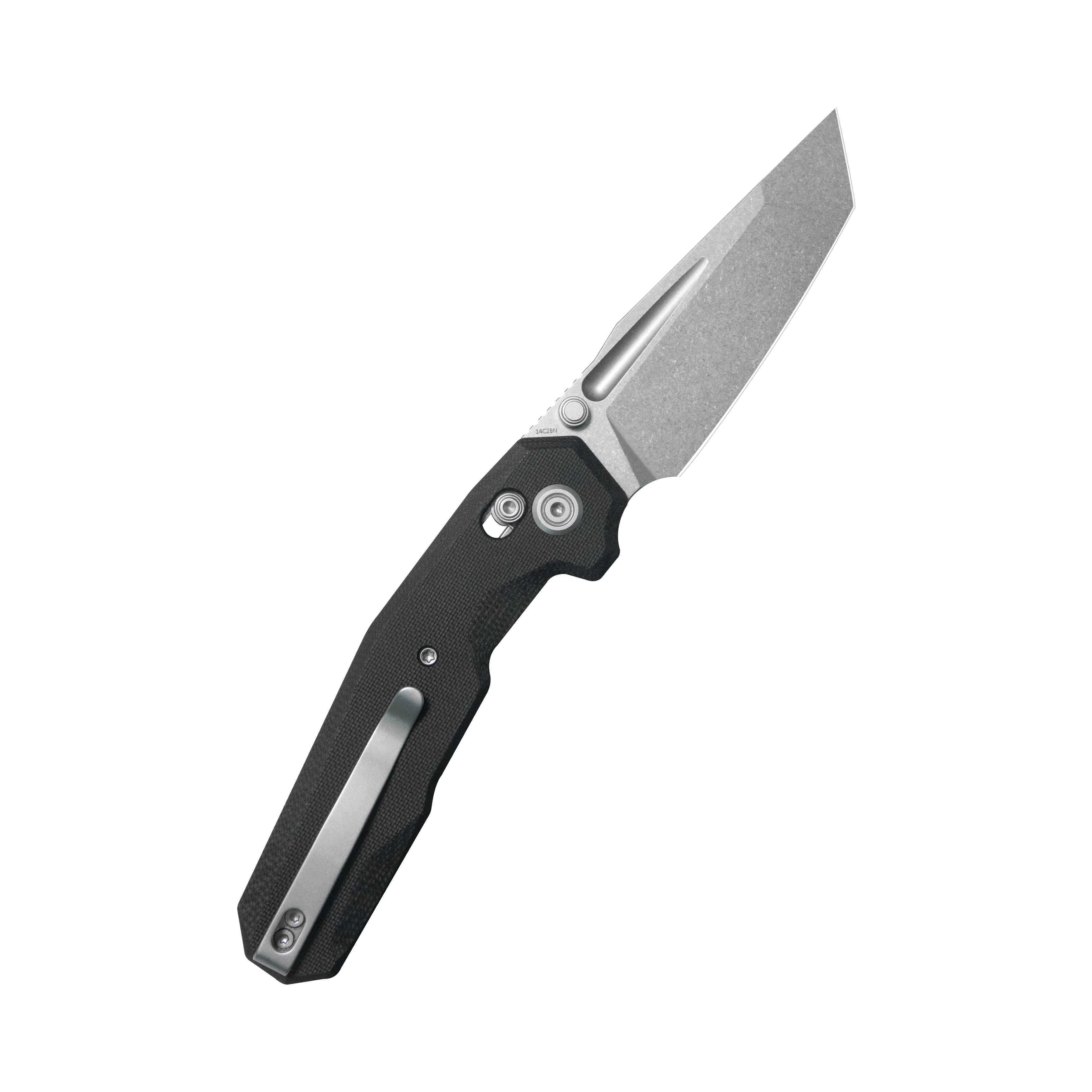 Kubey Carve Crossbar Lock Tactical Folding Knife Black G10 Handle 3.27'' Beadblast 14C28N Blade KU237A