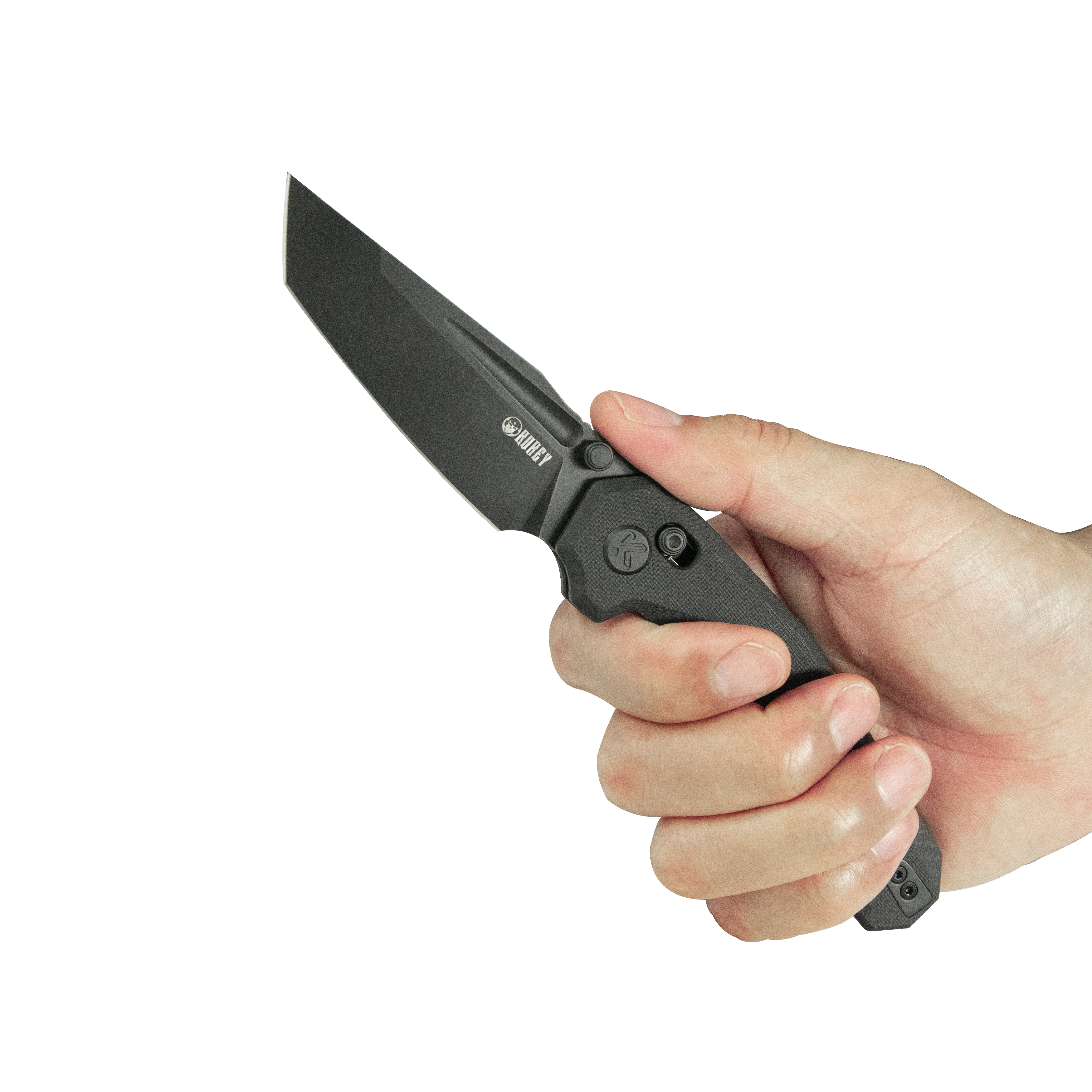 Kubey Carve Crossbar Lock Tactical Folding Knife Black G10 Handle 3.27'' Blackwash 14C28N Blade KU237E