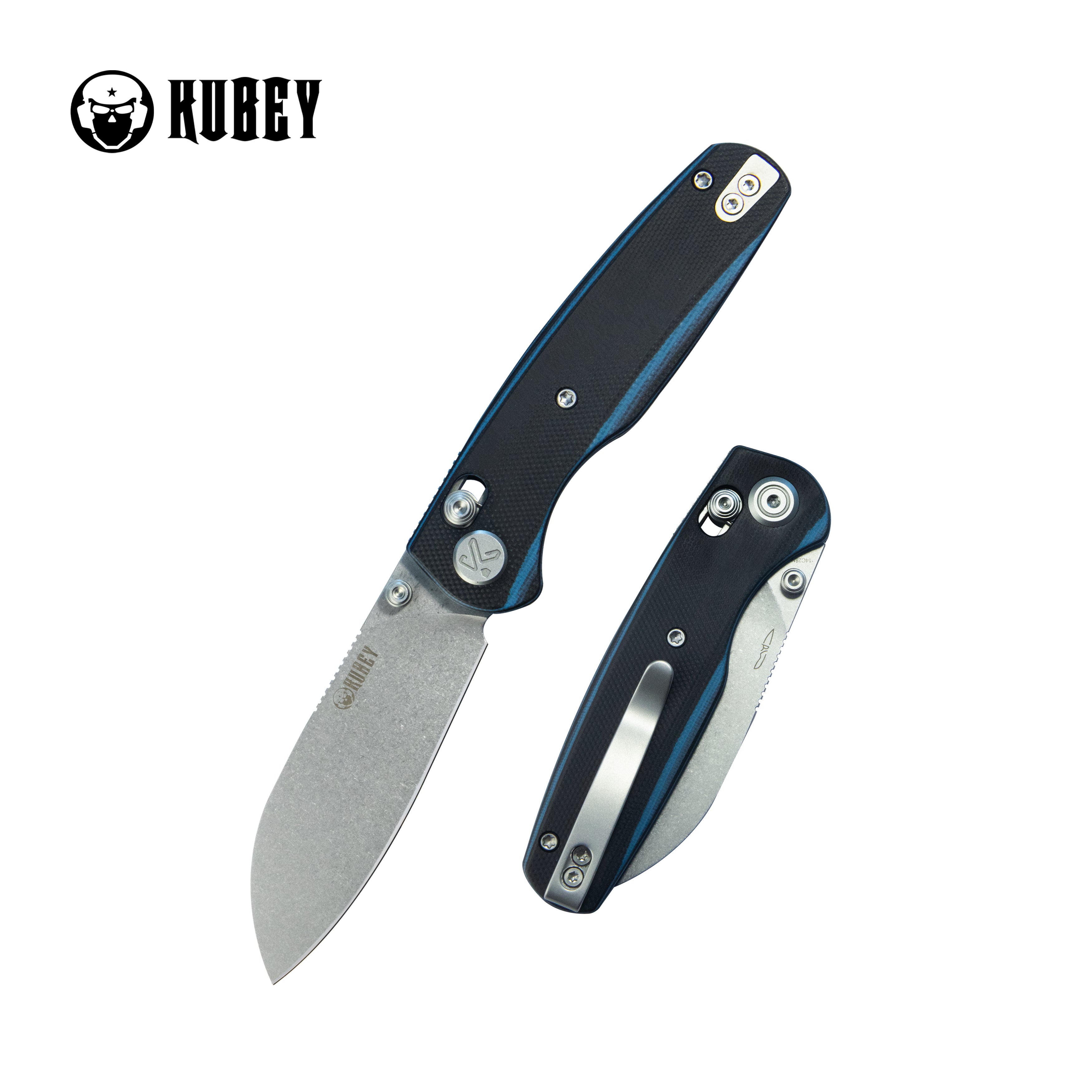 Breeze Every Carry Pocket Knife Crossbar Lock Black Blue G10 Handle 3.