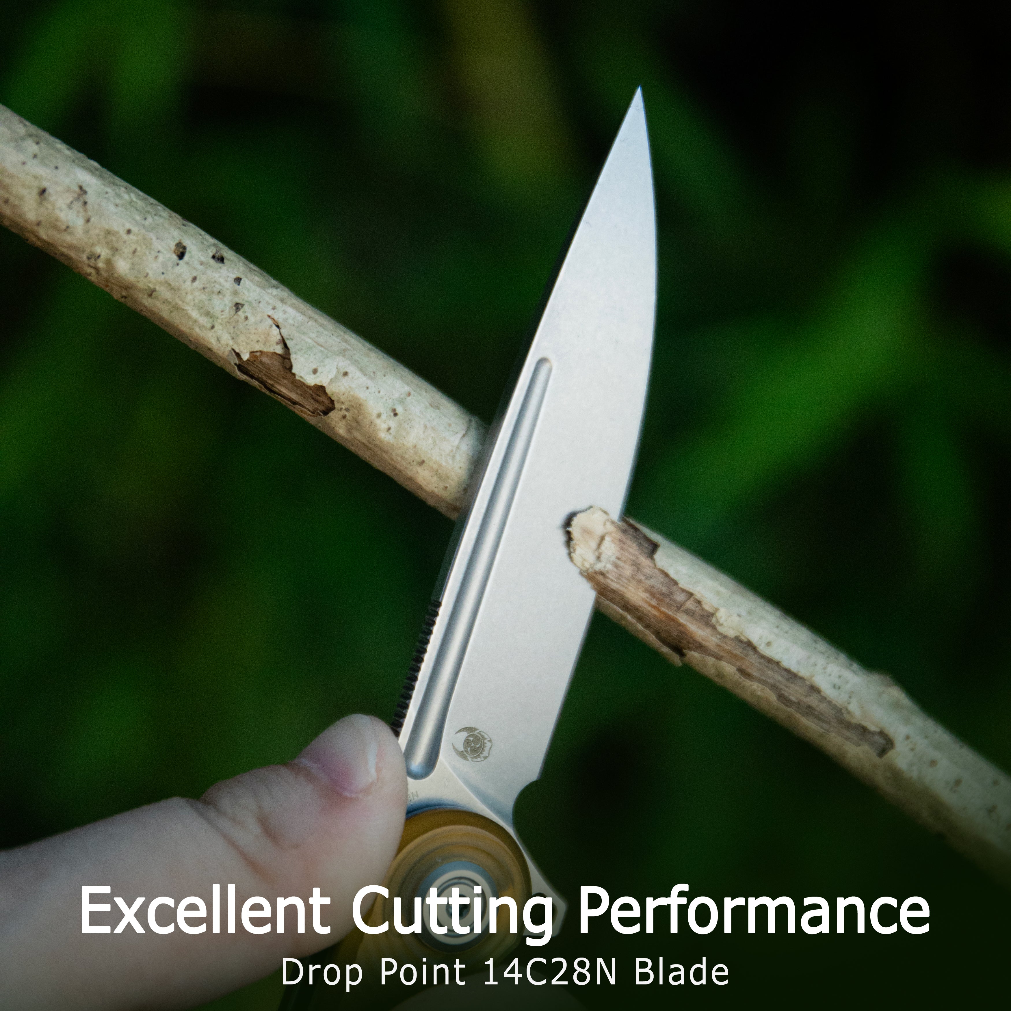 Mizo Liner Lock Flipper Folding Knife Camo G10 Handle 3.15" Bead Blast AUS-10 KU312E