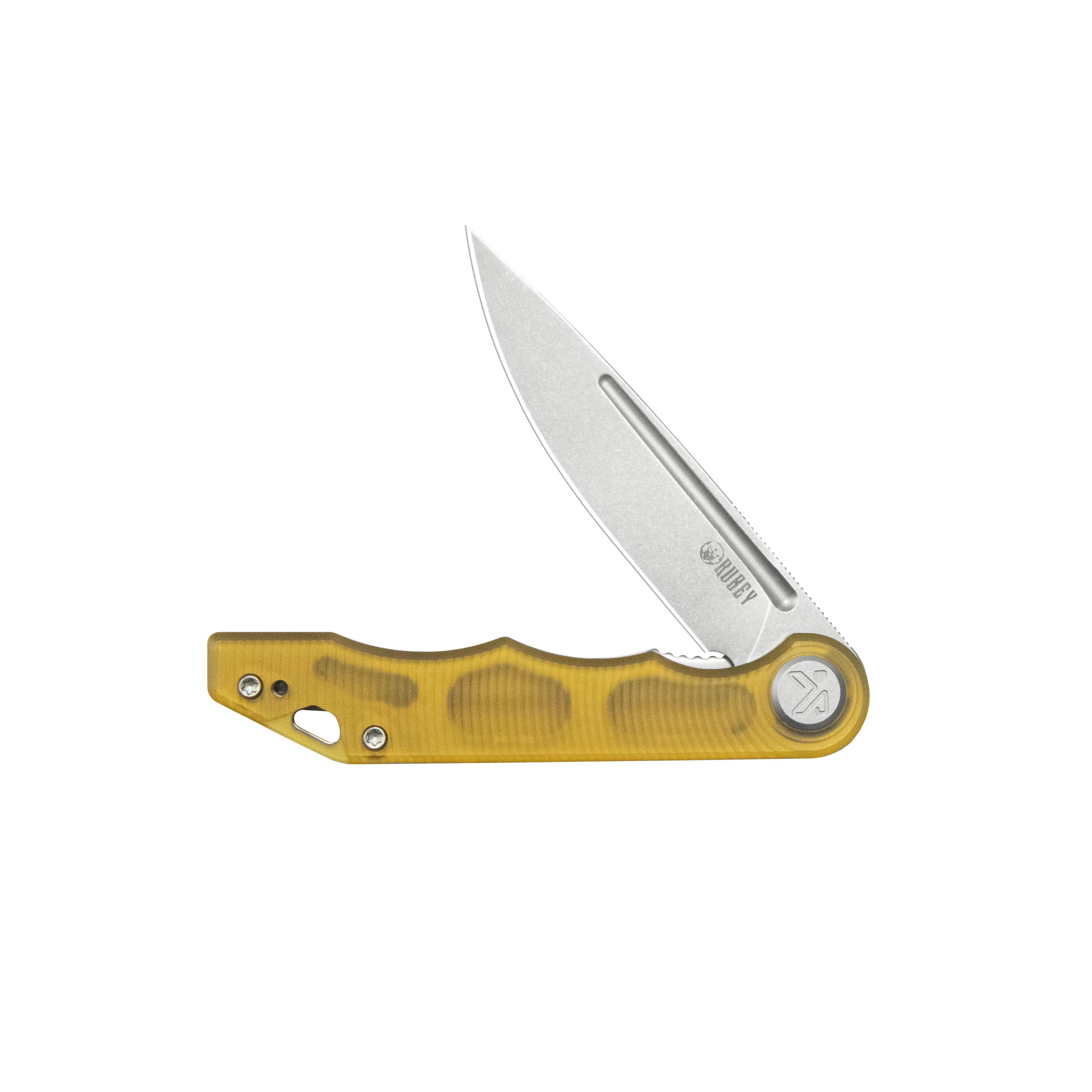 Mizo Liner Lock Flipper Folding Knife Ultem Handle 3.15" Beadblast 14C28N KU312Q