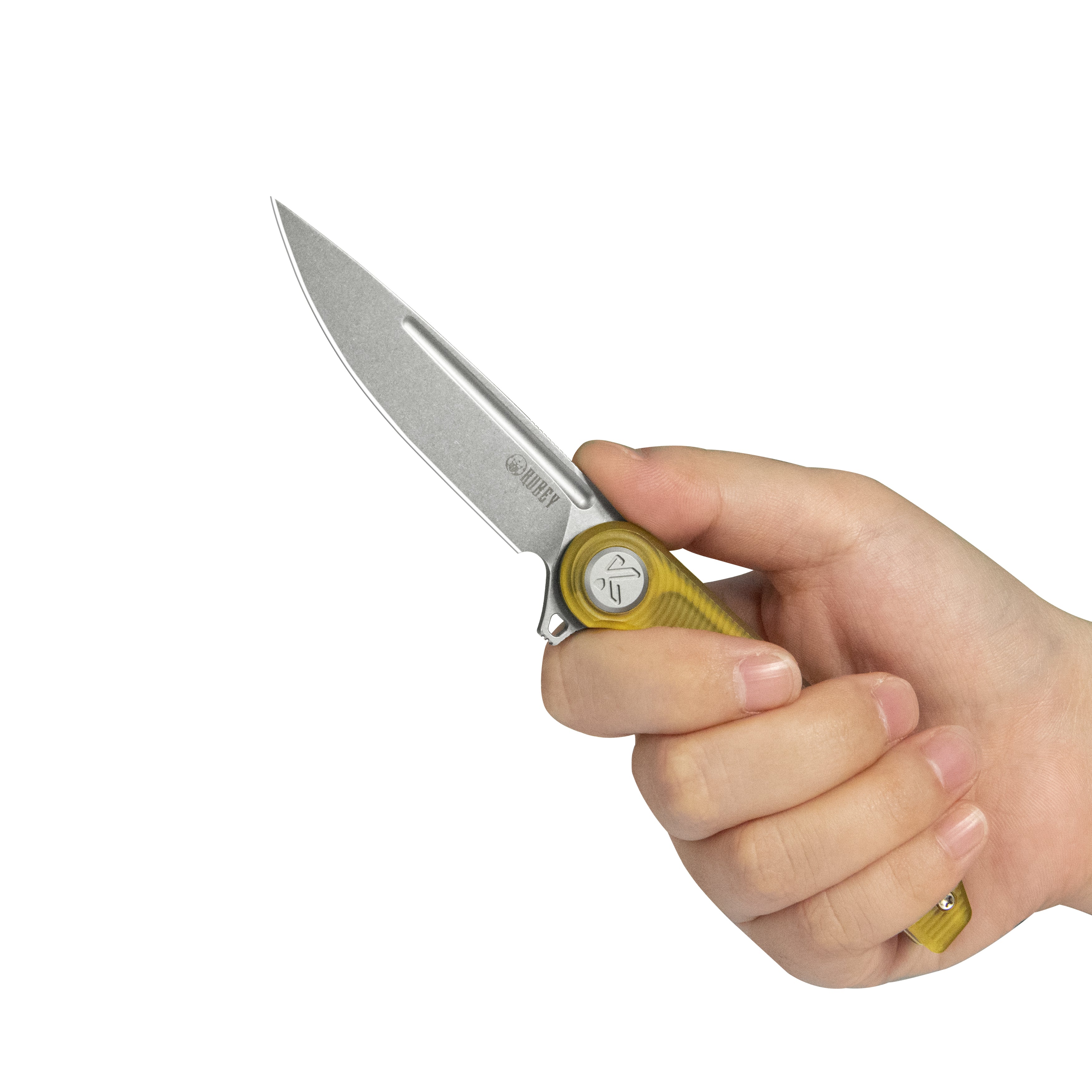 Mizo Liner Lock Flipper Folding Knife Ultem Handle 3.15" Beadblast 14C28N KU312Q