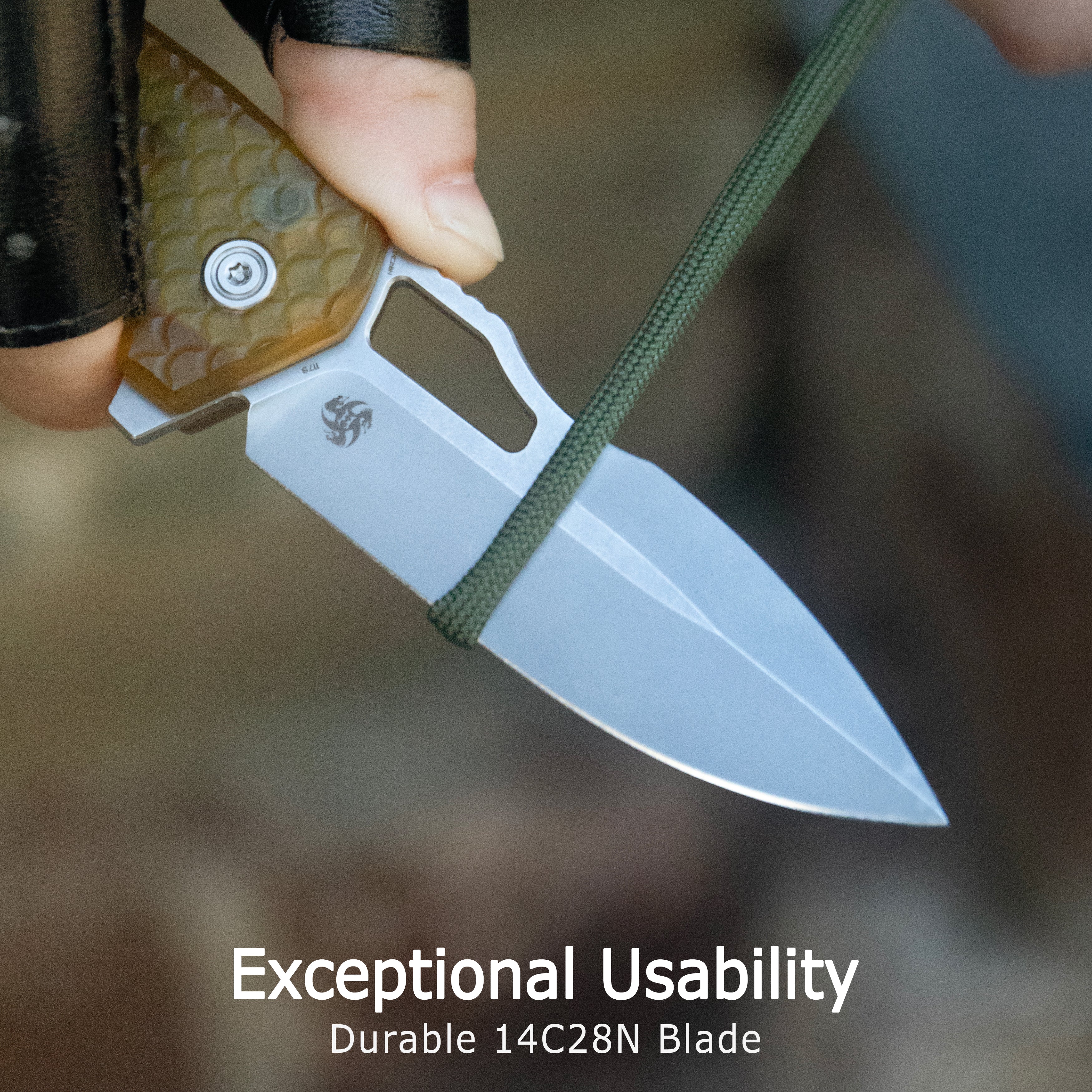 Kubey RDF Pocket Folding Knife Black G-10 Handle 3.11" Beadblast 14C28N Blade Knife KU316N