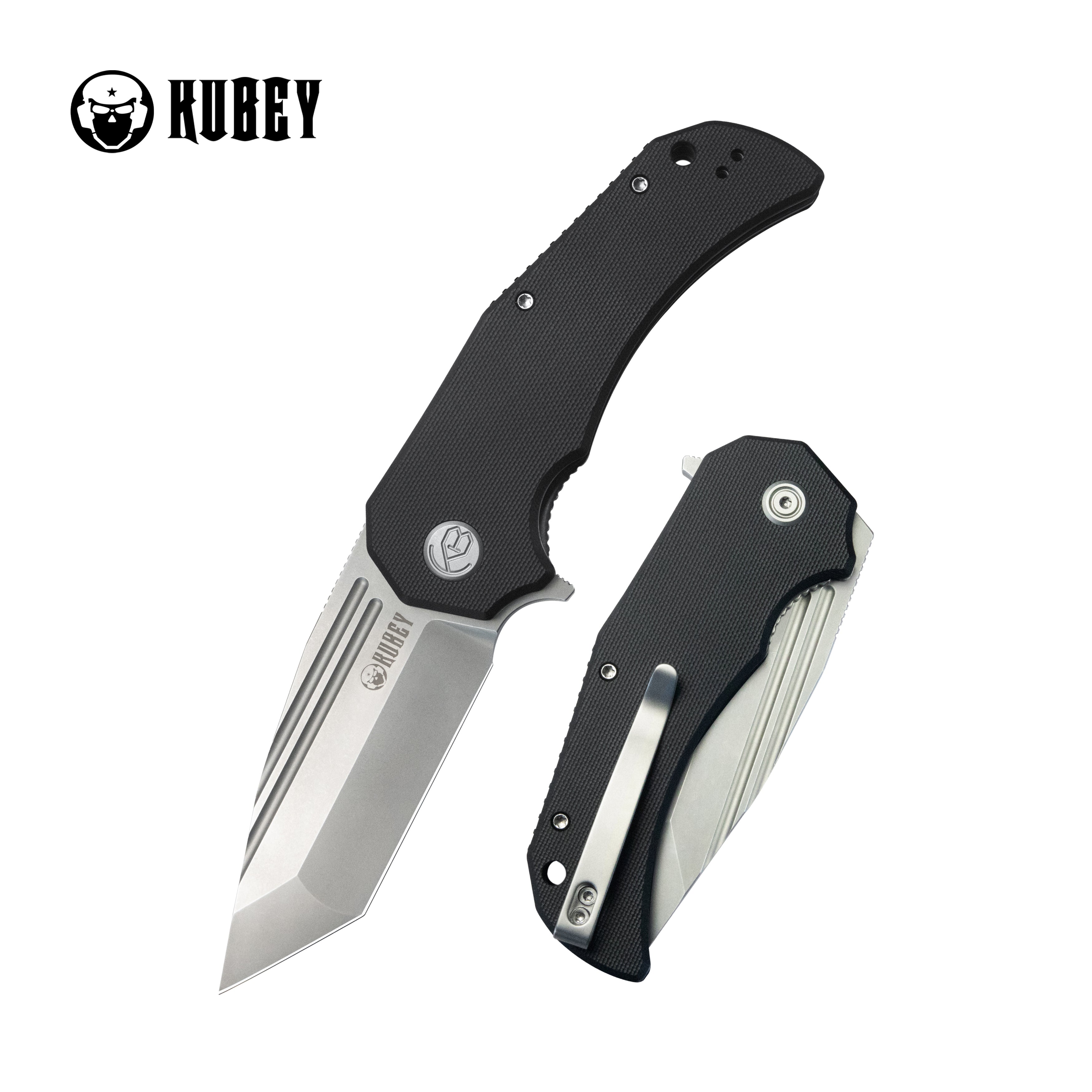 Mikkel Willumsen Design Bravo one Tanto Outdoor Folding Camping Knife Black G10 Handle 3.39" Beadblast AUS-10 KU318A