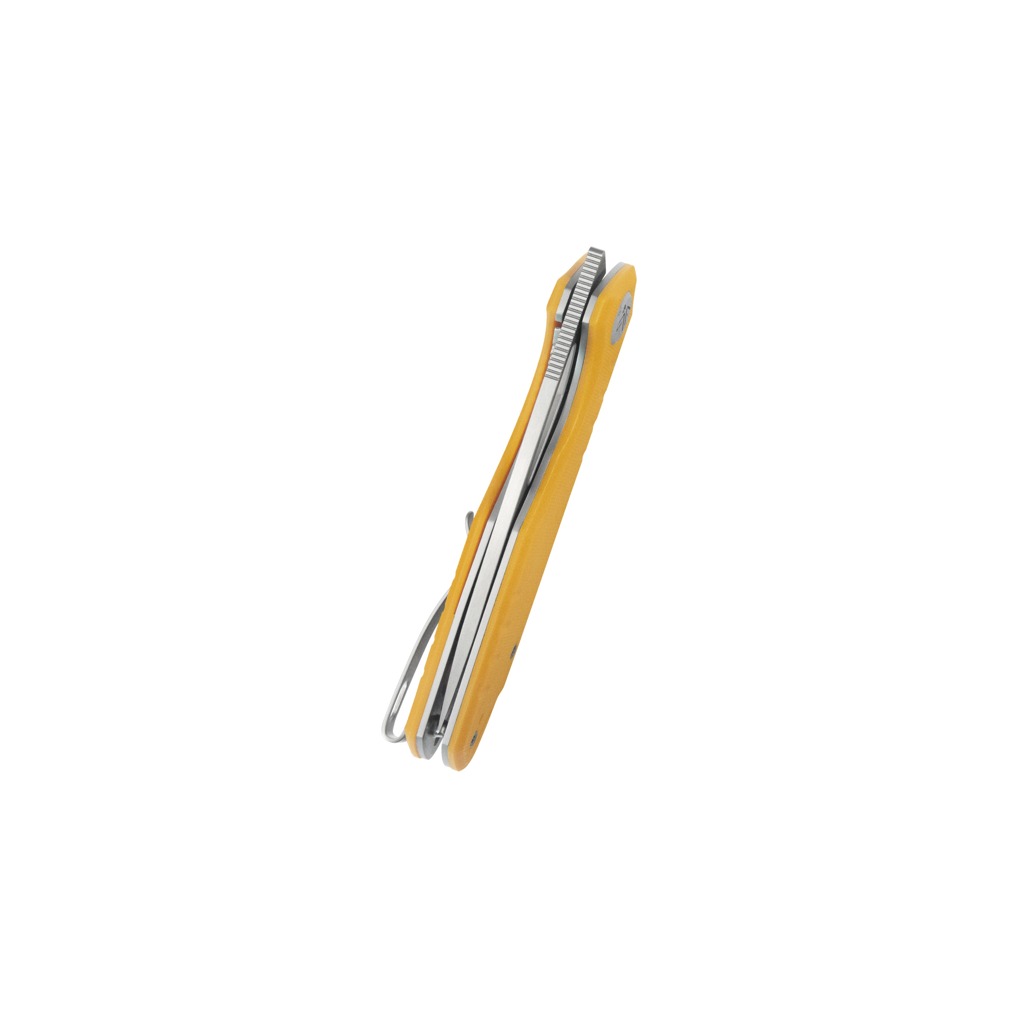 Doris Liner Lock Front Flipper Folding Knife Yellow G10 Handle 3.27" Satin Finish 14C28N KU324J