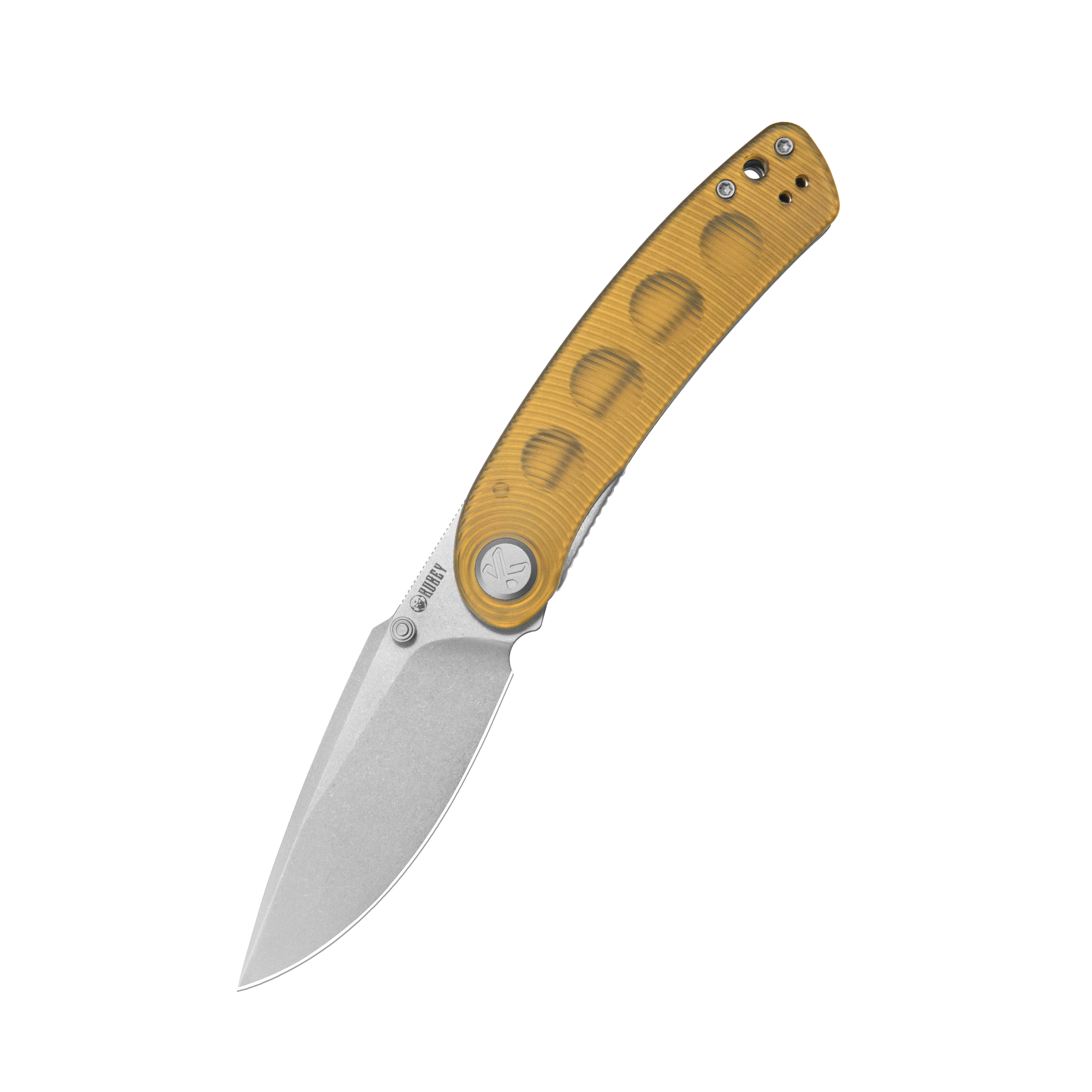 Kubey Momentum Liner Lock Folding Knife Ultem Handle 3.43" Beadblast D2 KU344Q