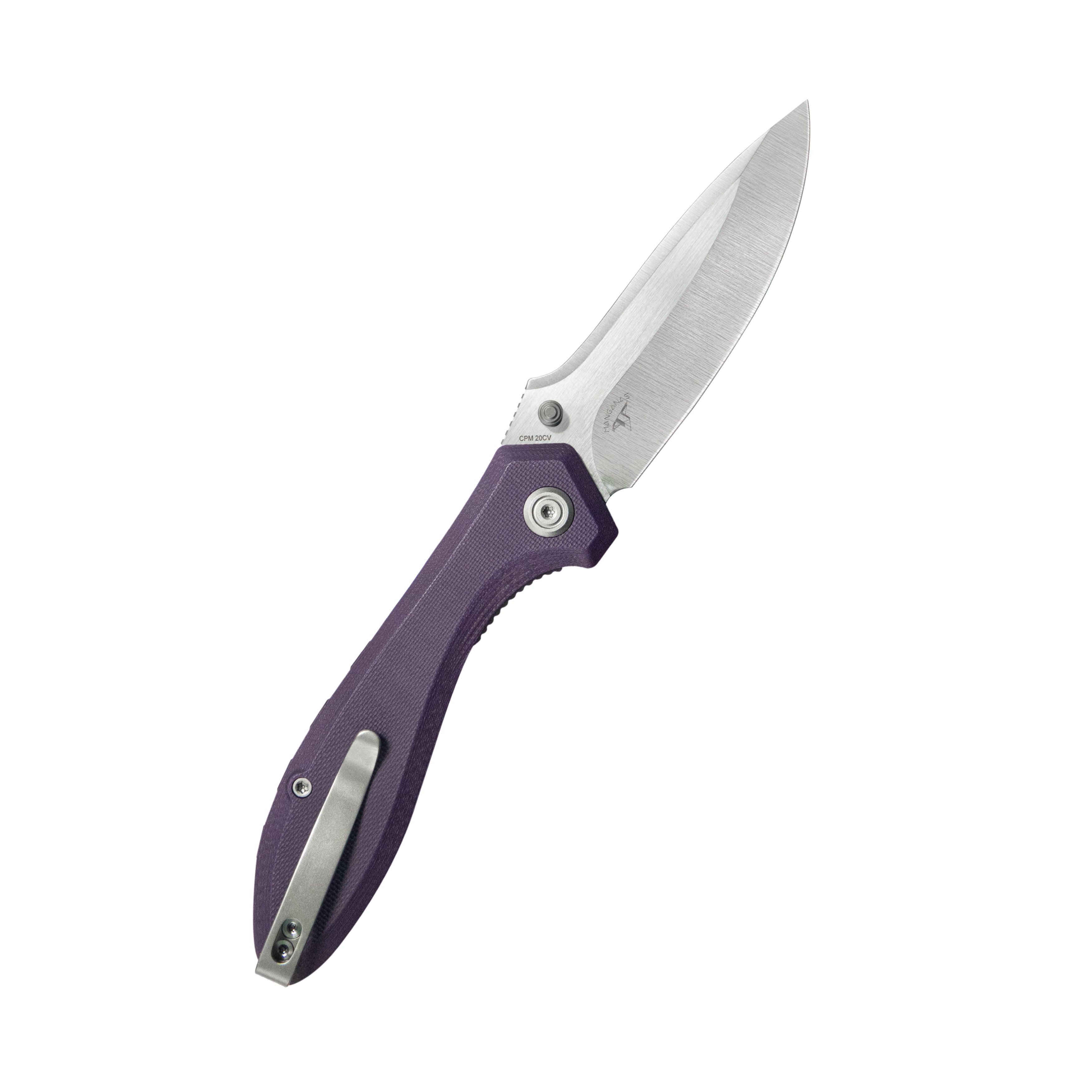 Ruckus Liner Lock Folding Knife Purple G10 Handle 2.8" Bead Blasted CPM 20CV KB314T