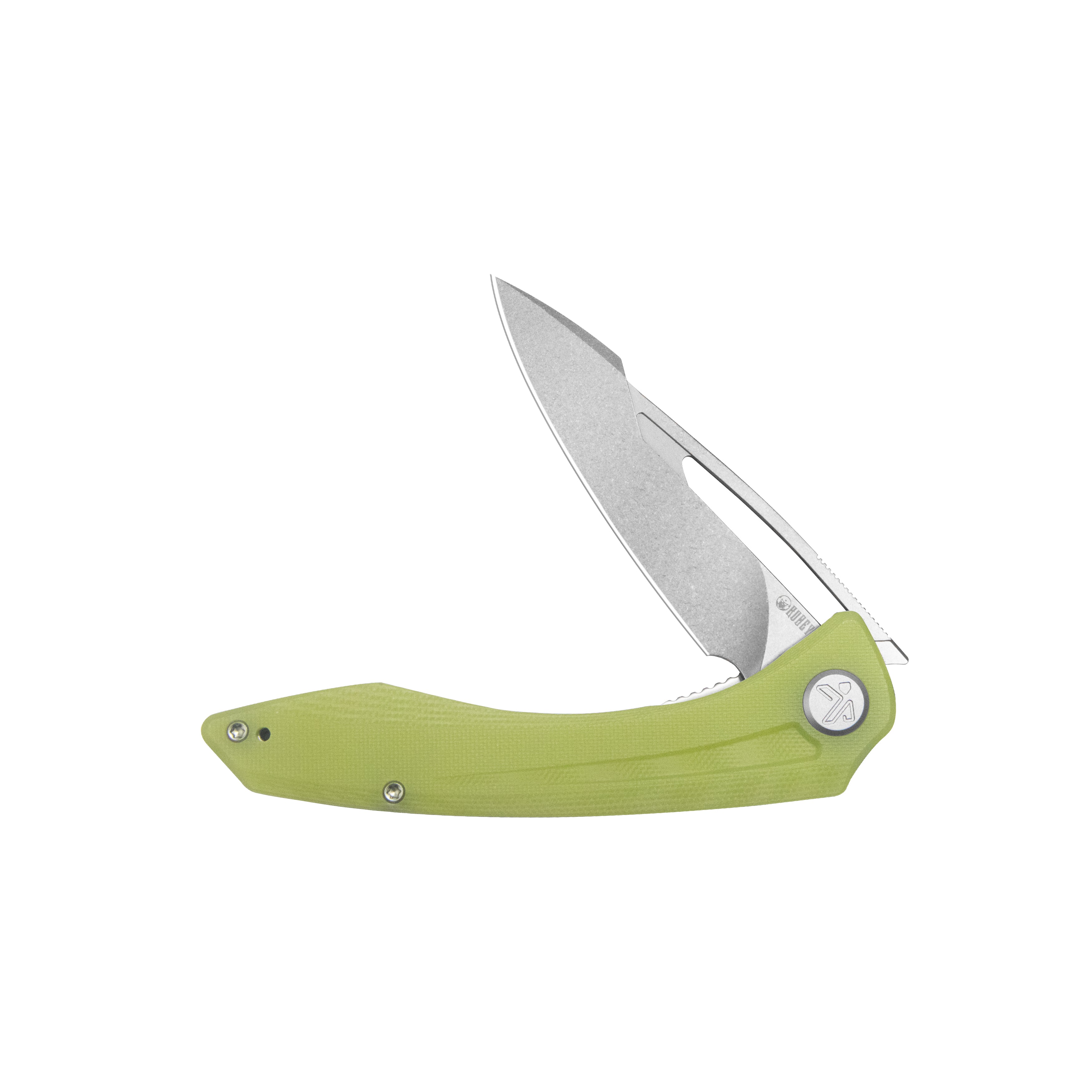 Merced Folding Knife 3.46" Beadblasted 14c28n Blade With Durable Yellow G10 Handle Reliable Tactical Pocket Knife KU345L