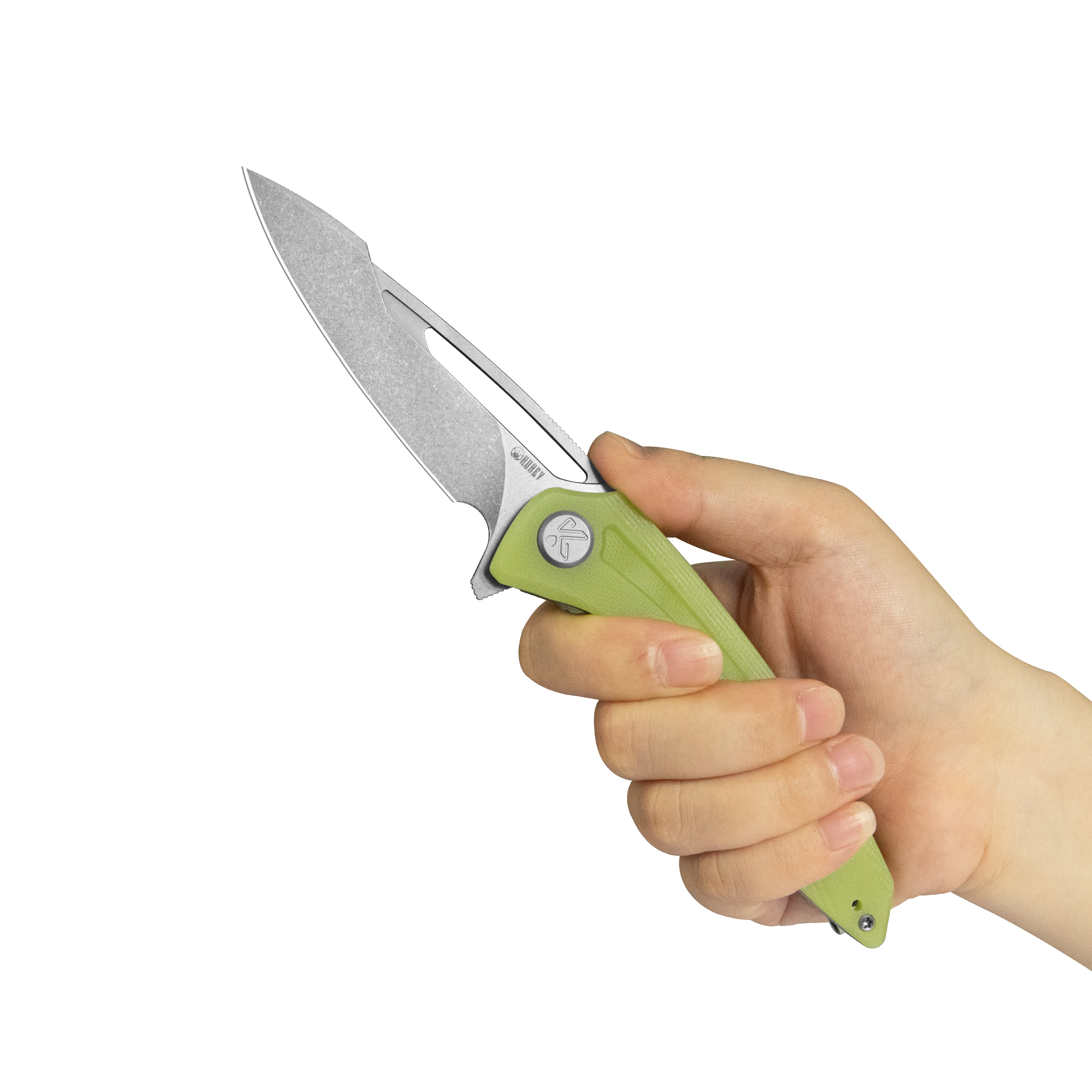 Merced Folding Knife 3.46" Beadblasted 14c28n Blade With Durable Yellow G10 Handle Reliable Tactical Pocket Knife KU345L